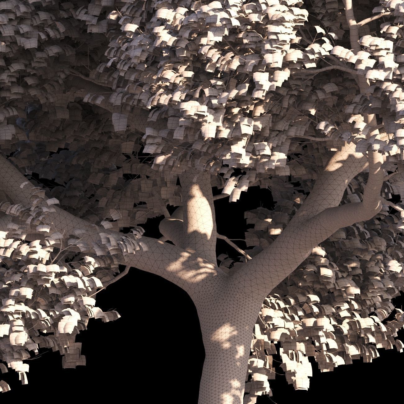 Platanus x hispanica XXL size 3 different models 3D Model Collection_12