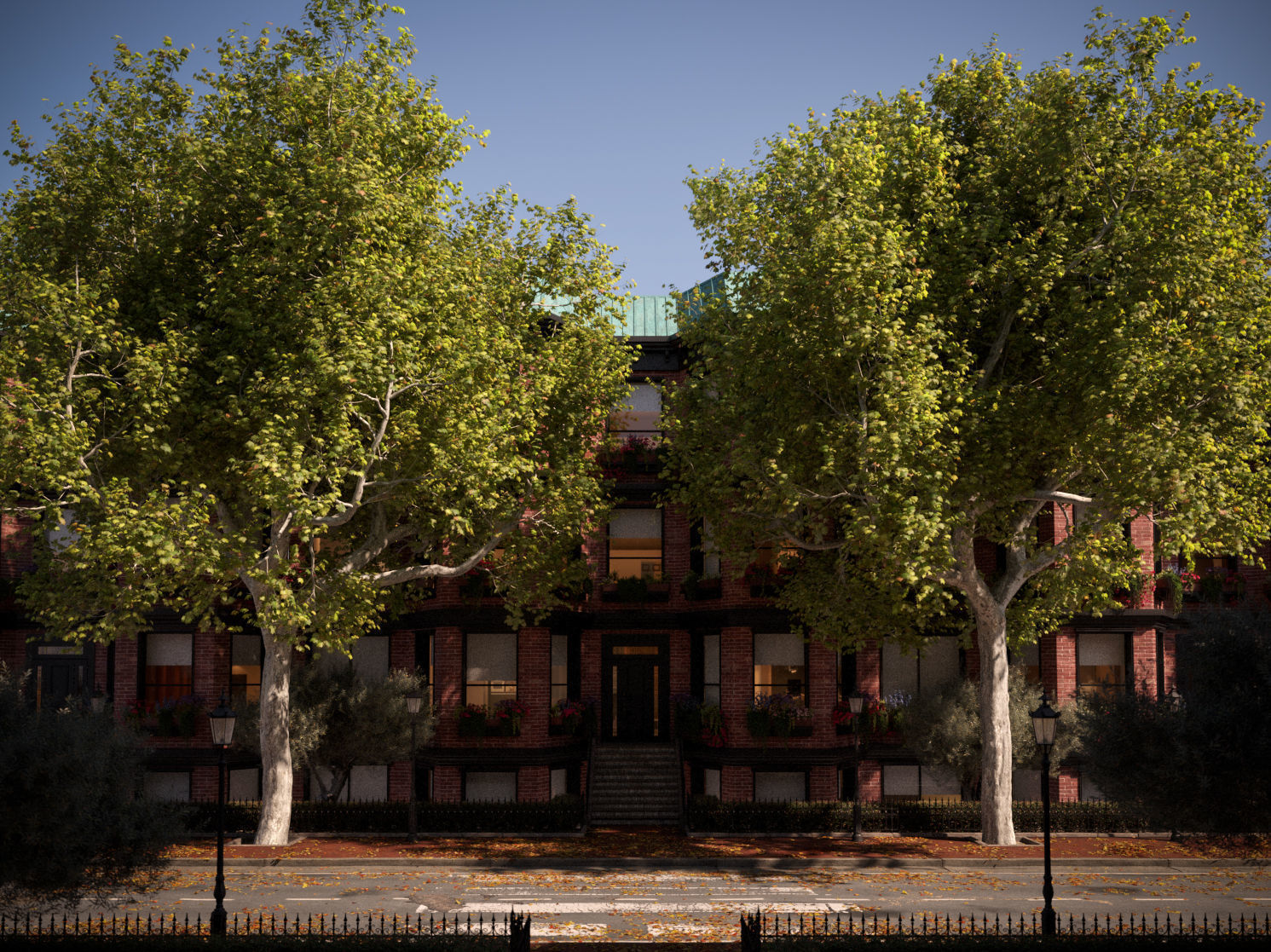 Platanus x hispanica XXL size 3 different models 3D Model Collection_5