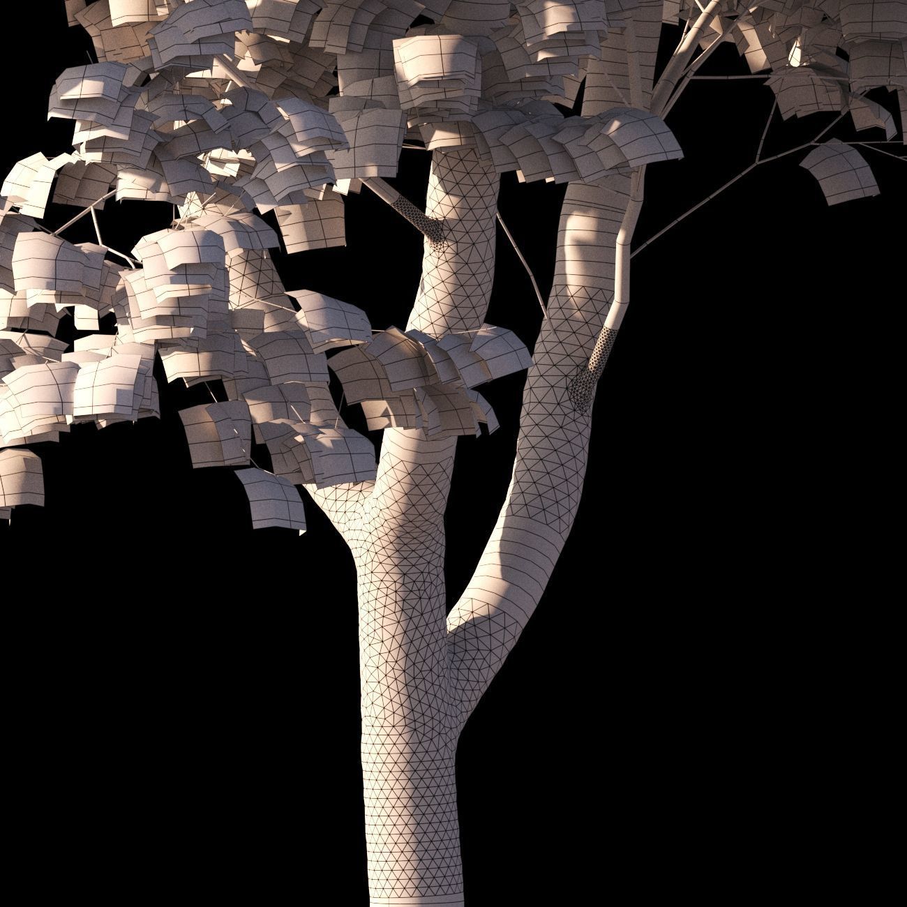 Platanus x hispanica L size 5 different models 3D Model Collection_12