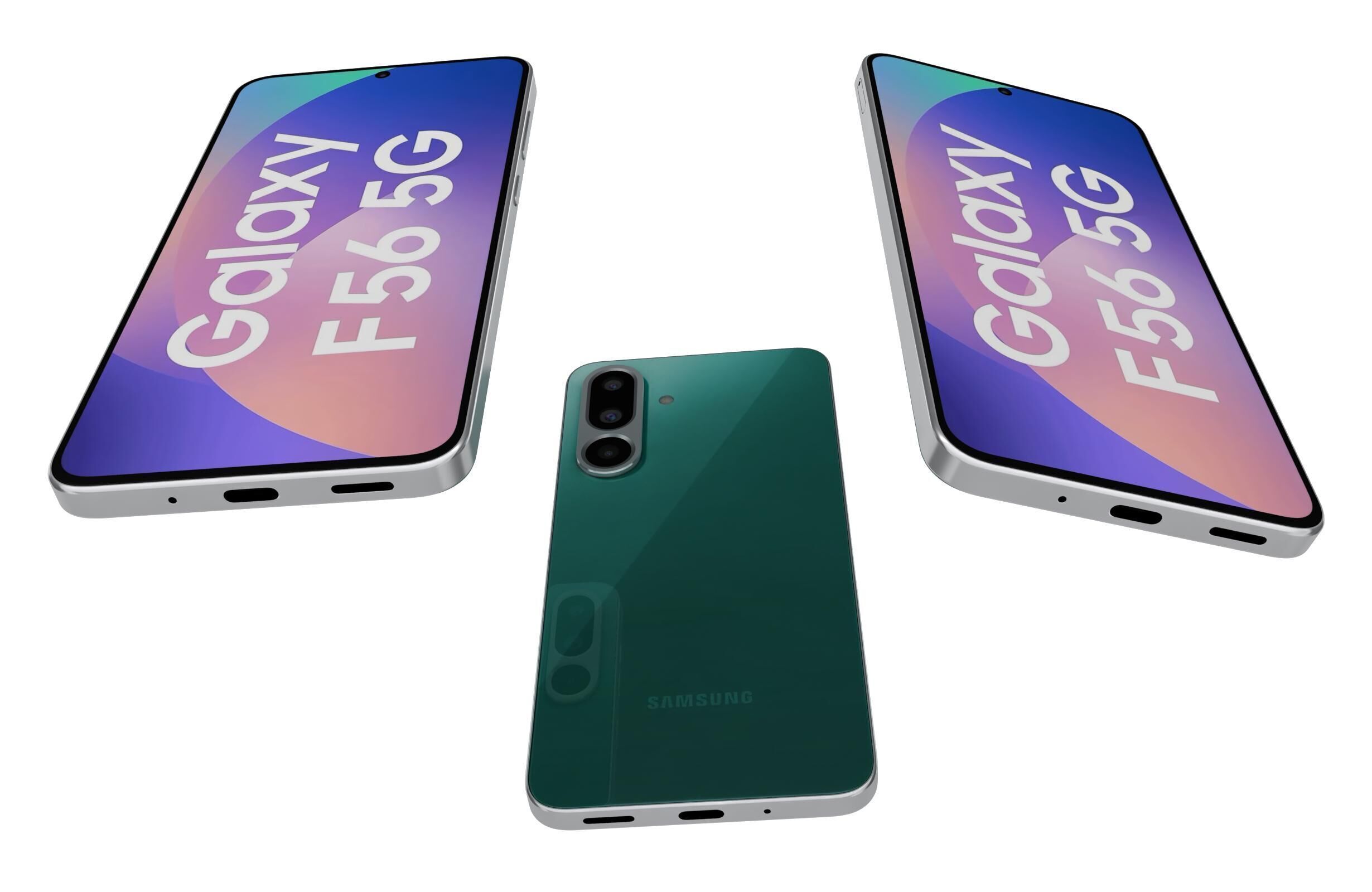 Samsung Galaxy F56 Green 3D model_2