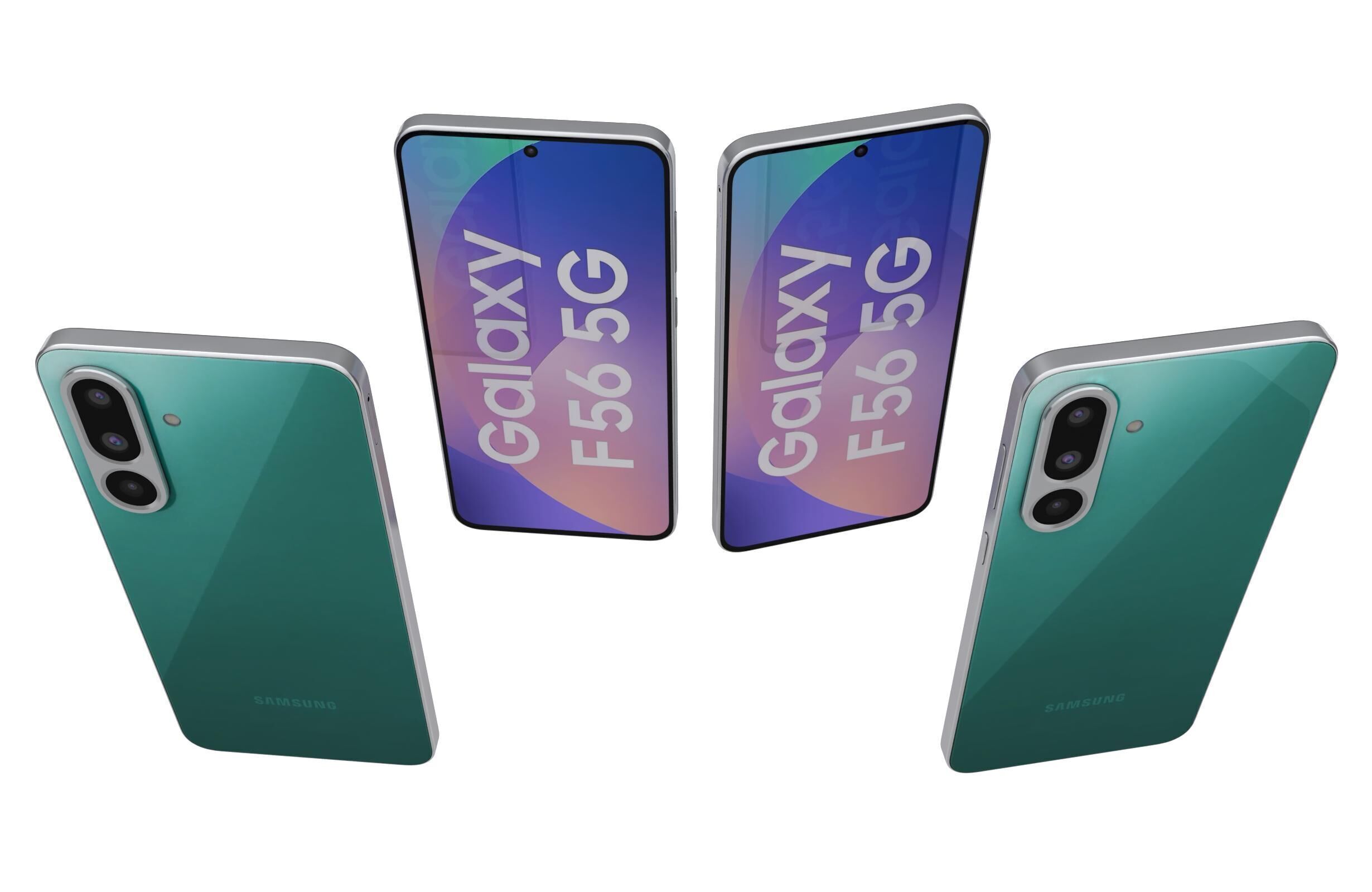 Samsung Galaxy F56 Green 3D model_4