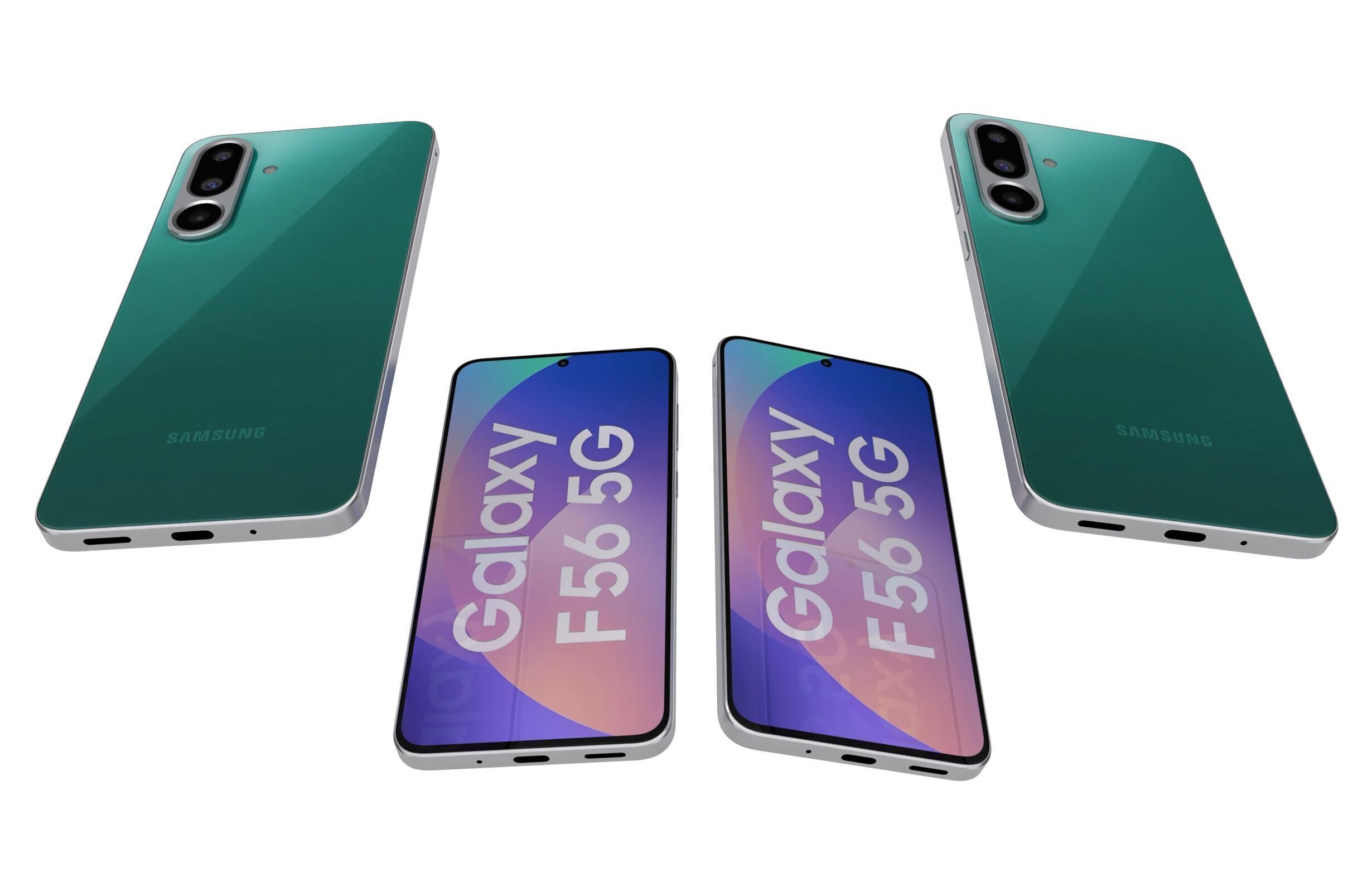 Samsung Galaxy F56 Green 3D model_5