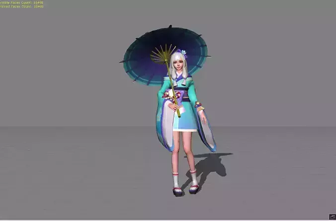 Kagura Onmyouji Master Low-poly 3D model