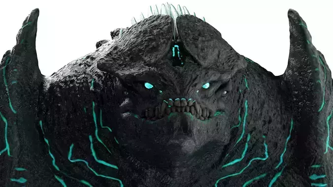 Pacific-RIm Leatherback Rigged Low-poly 3D model