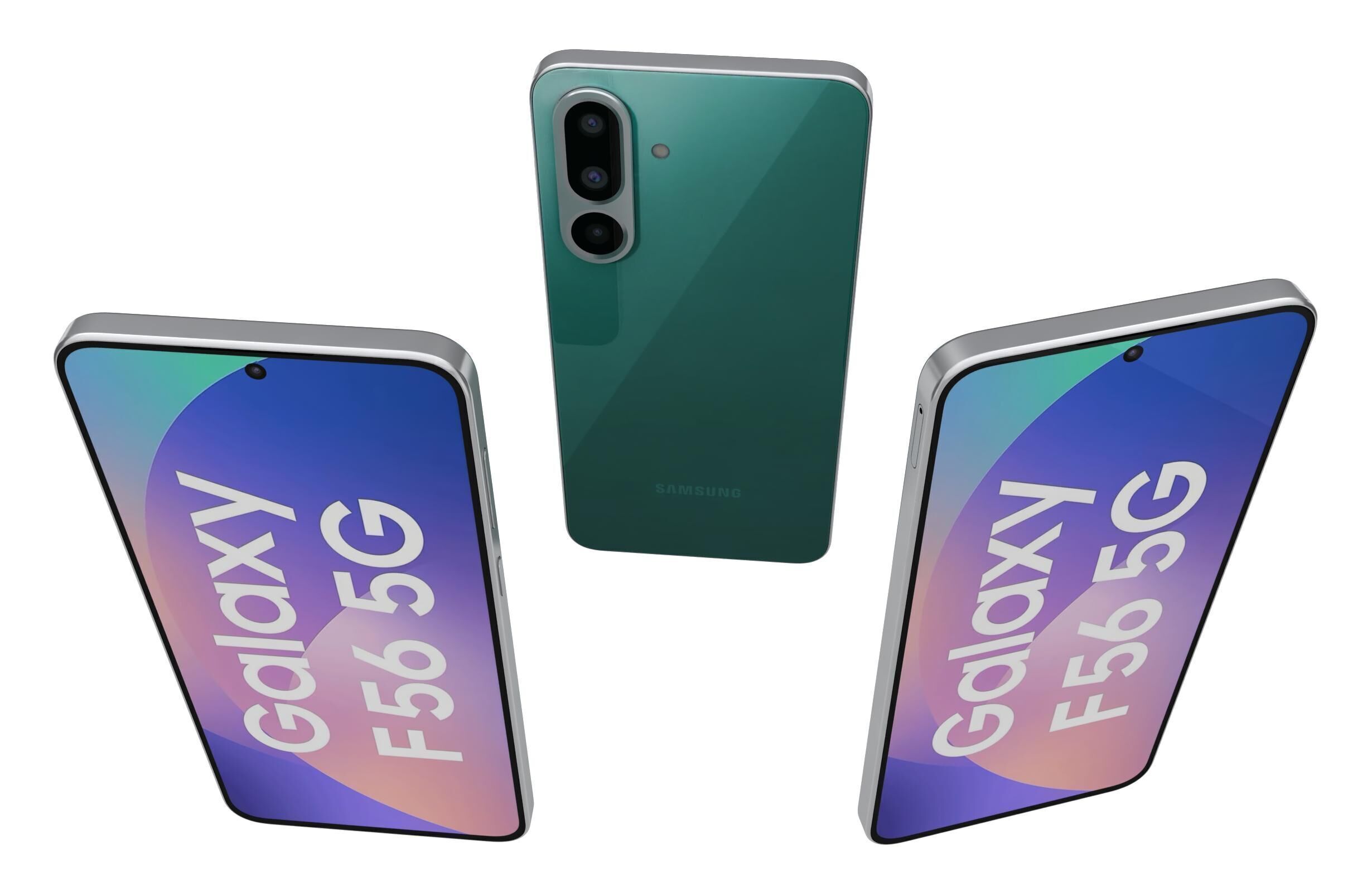 Samsung Galaxy F56 Green And Violet 3D model_7