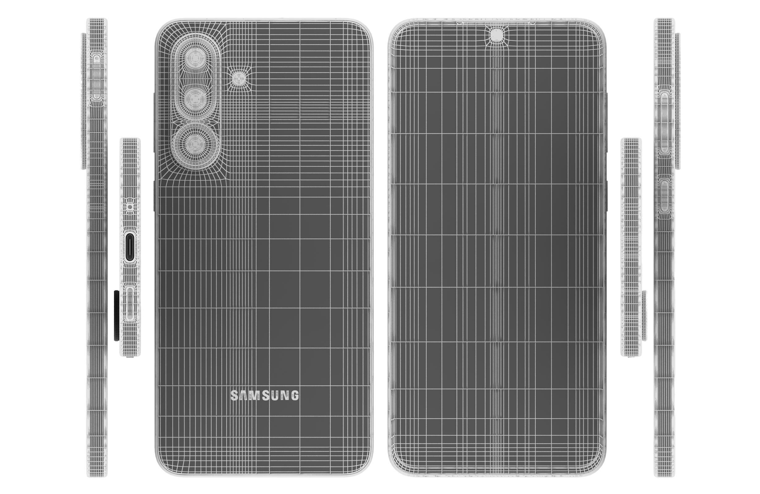 Samsung Galaxy F56 Green And Violet 3D model_12