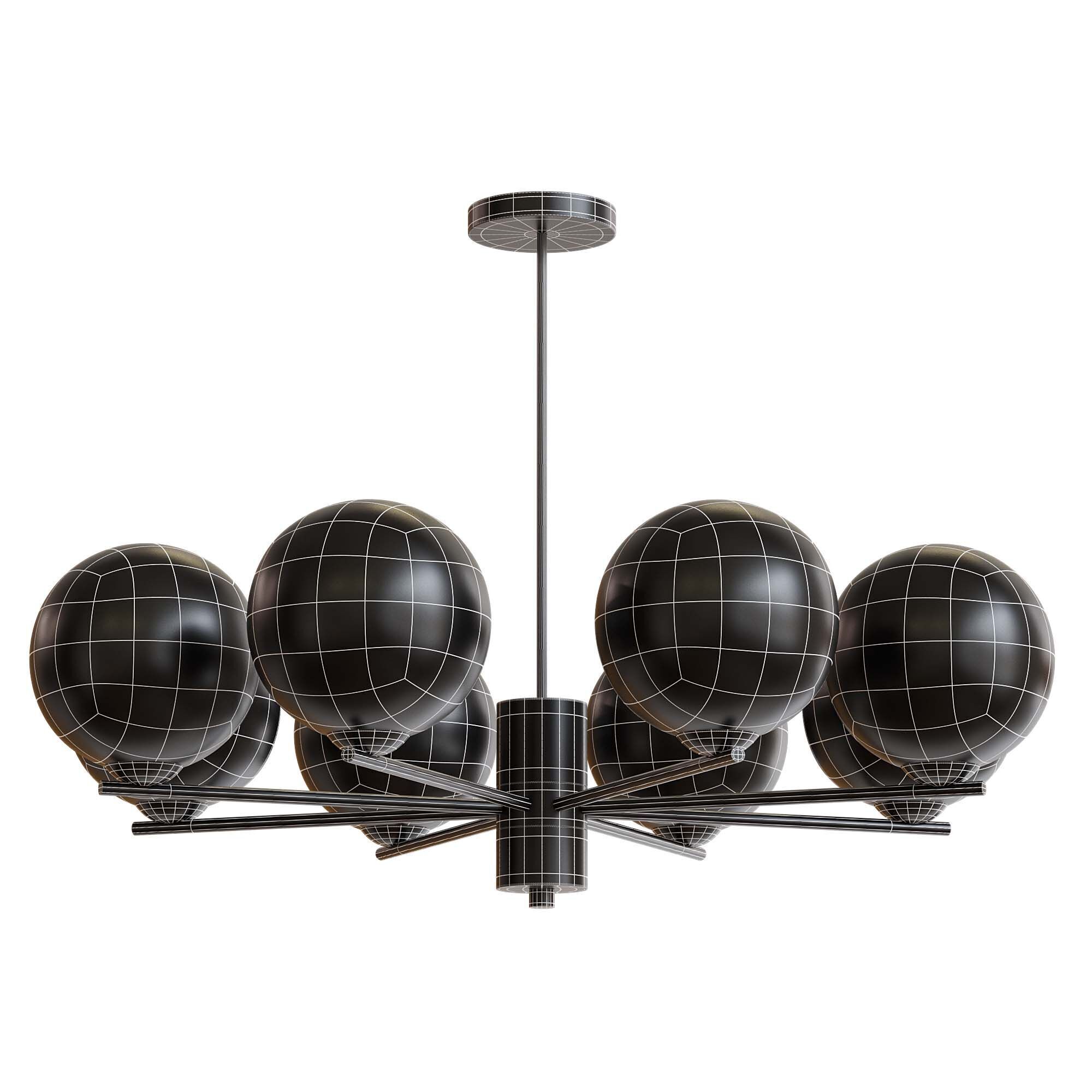 VERNER 8 lamps Low-poly 3D model_3