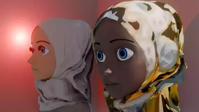 FEMME MUSULMANE EGYPE 3D model