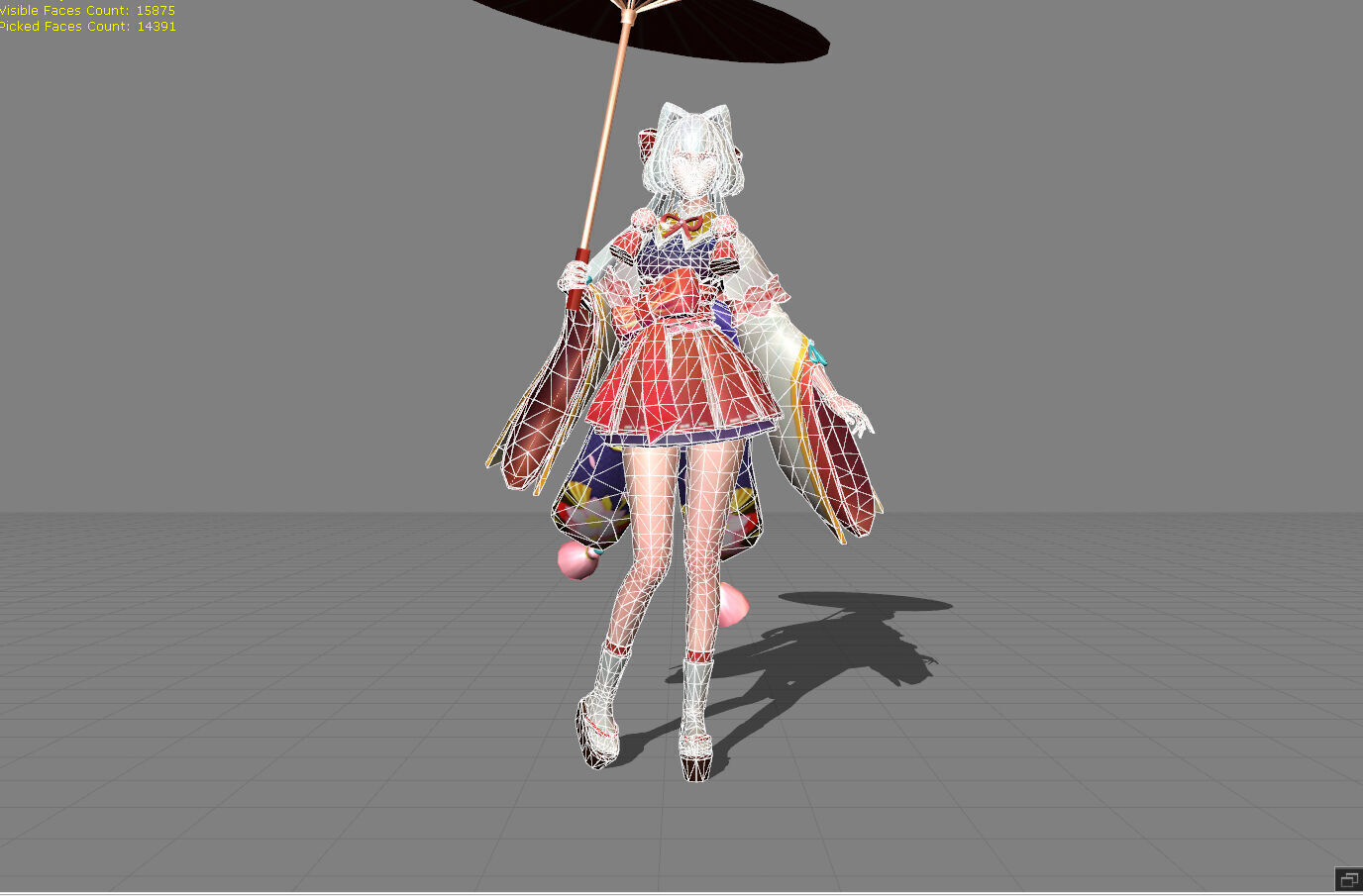 Kagura Cherry Witch Low-poly 3D model_4