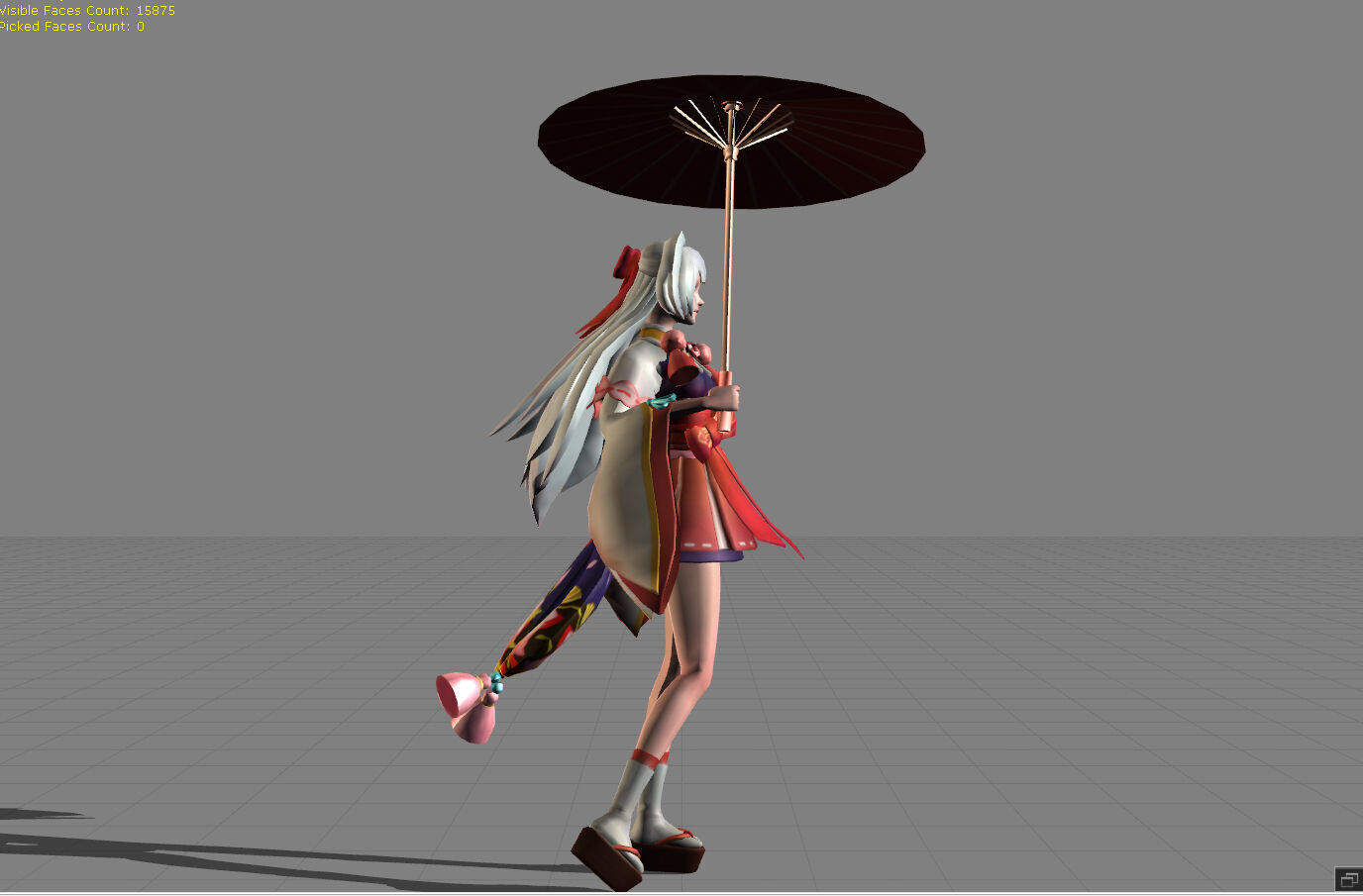 Kagura Cherry Witch Low-poly 3D model_1