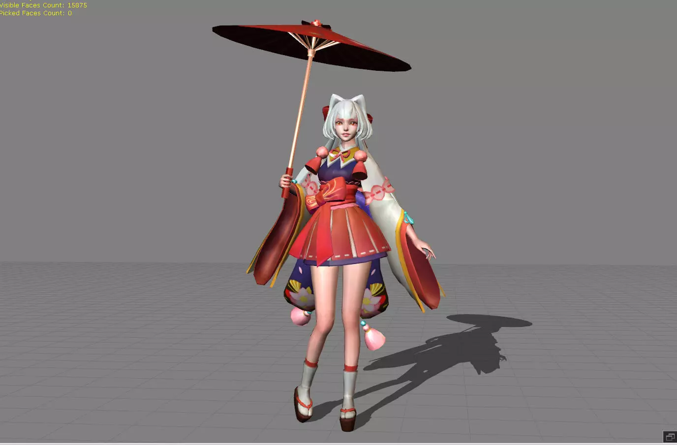 Kagura Cherry Witch Low-poly 3D model_0