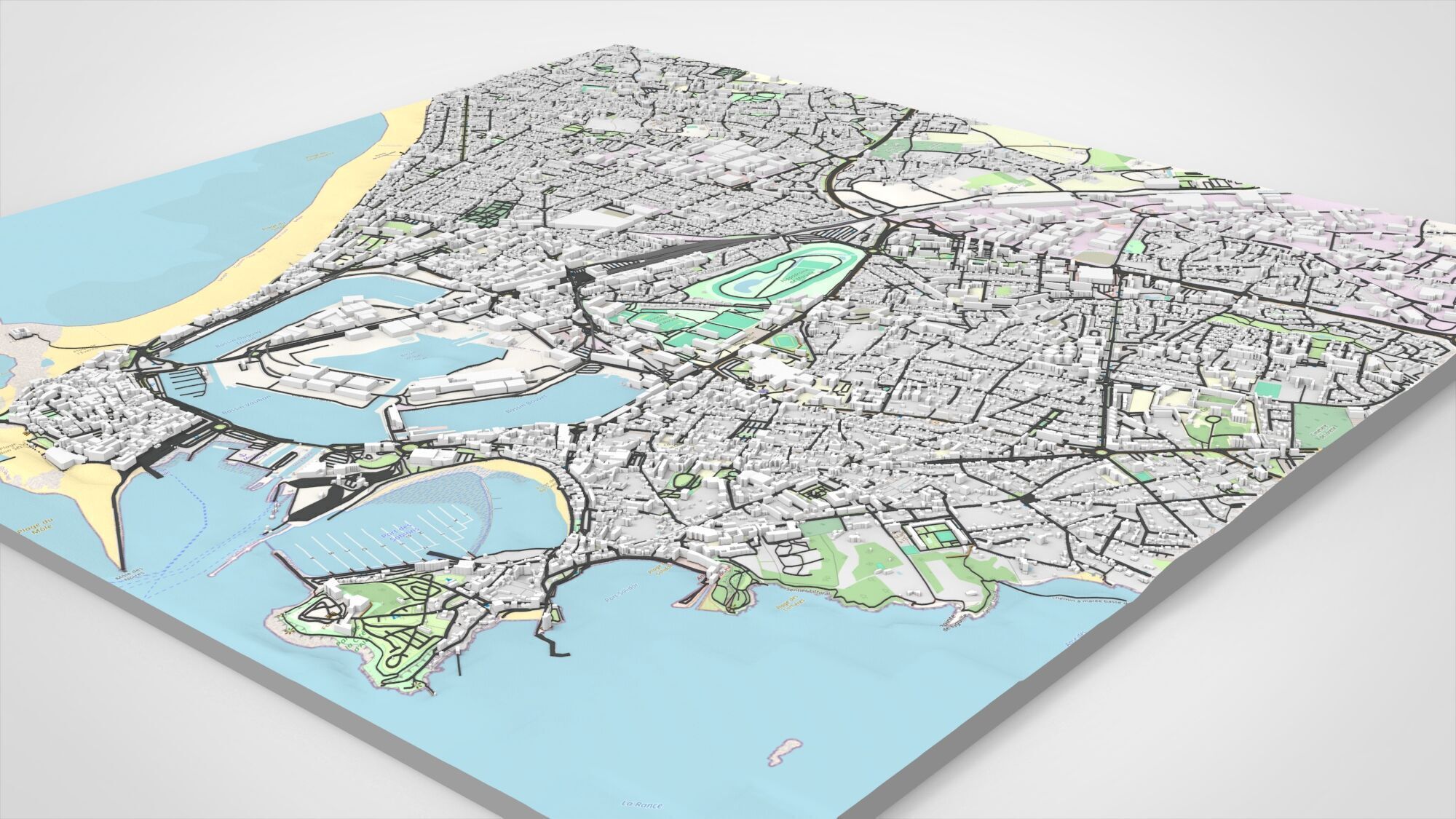 Cityscape Saint-Malo France 3D model_8