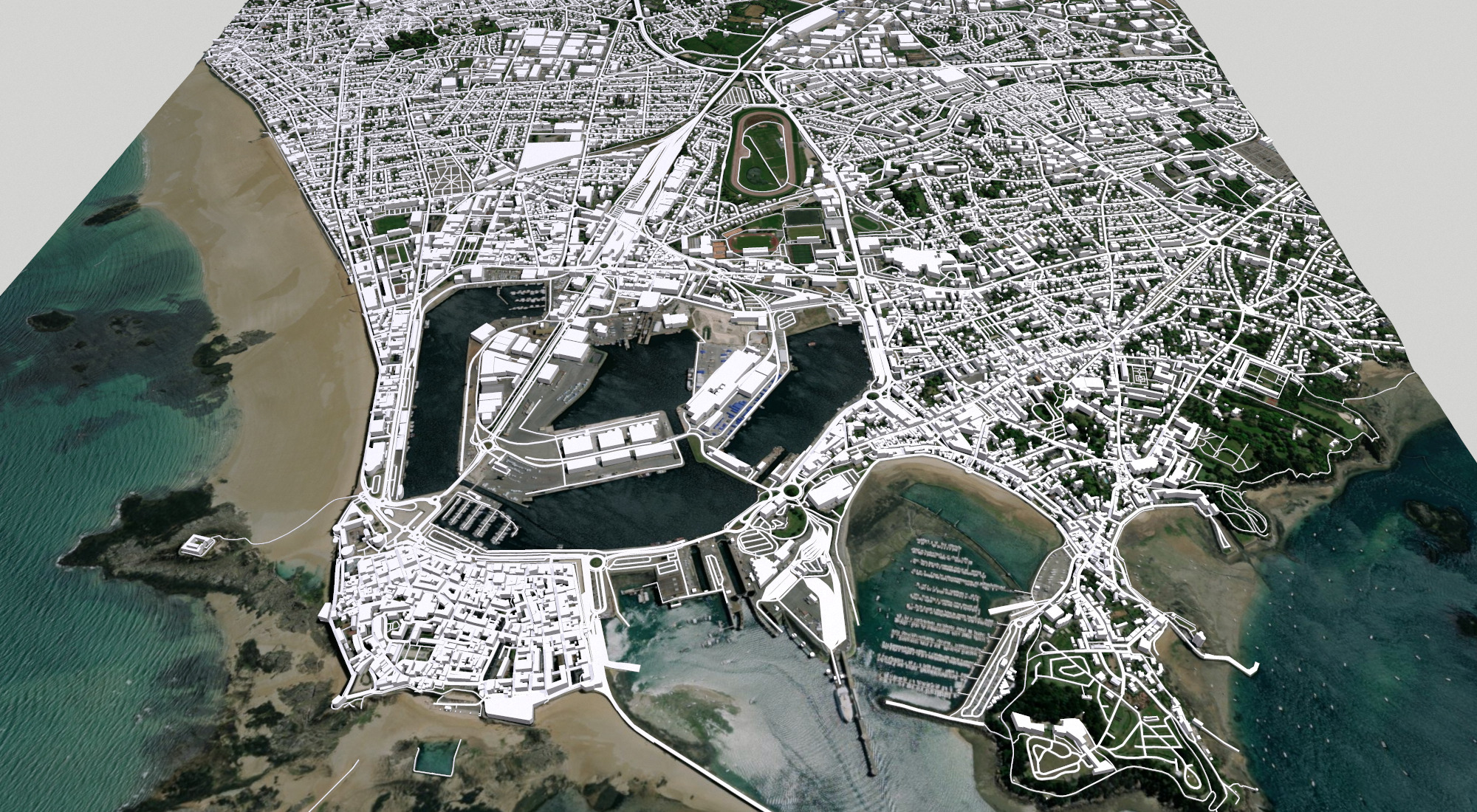 Cityscape Saint-Malo France 3D model_2