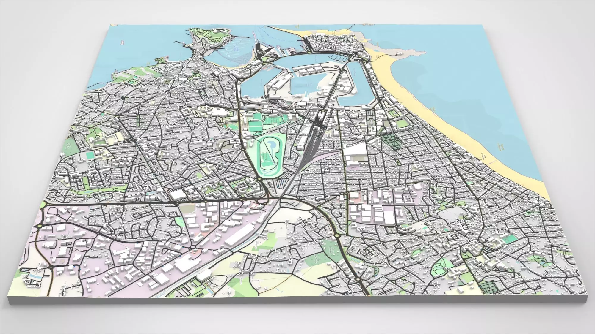 Cityscape Saint-Malo France 3D model_0