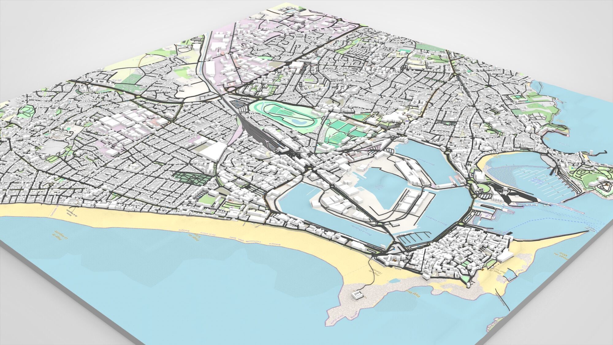 Cityscape Saint-Malo France 3D model_4