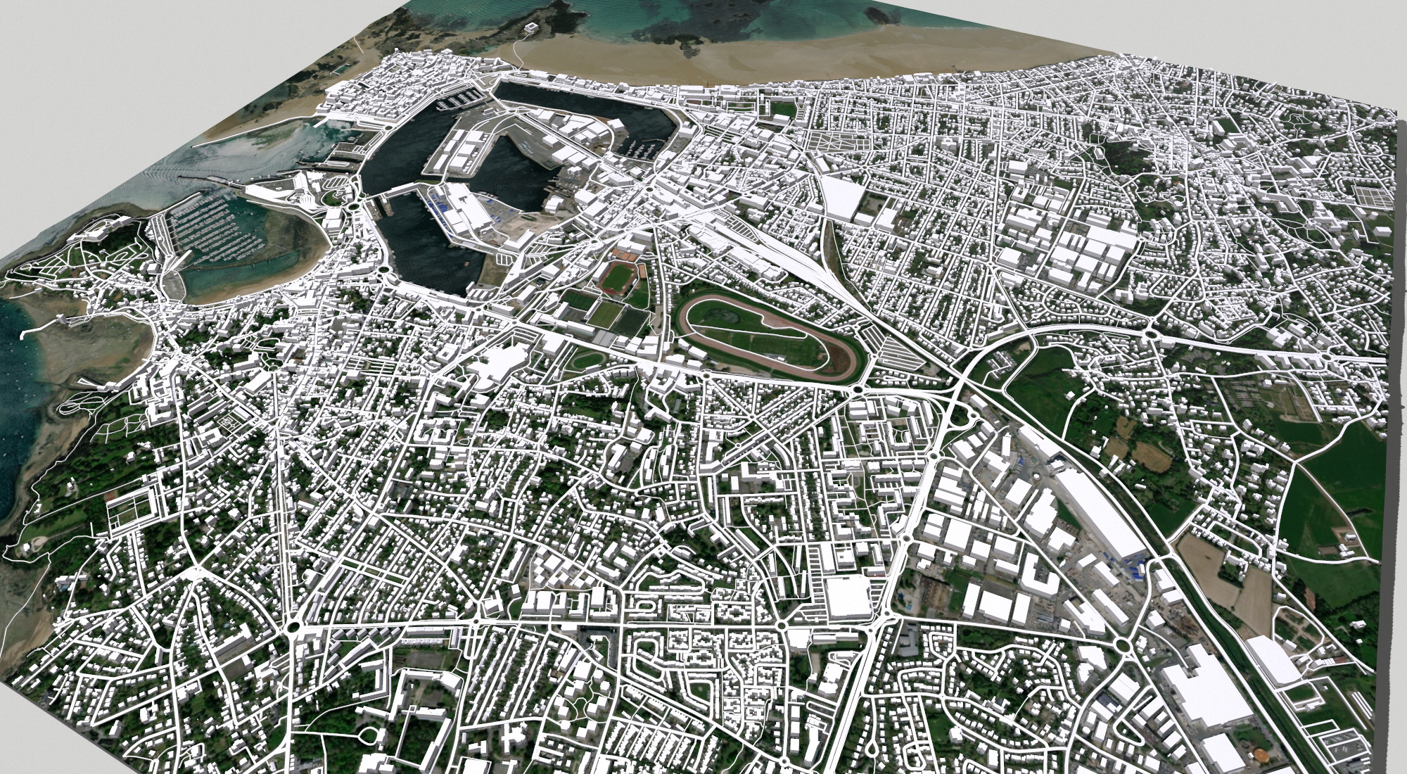 Cityscape Saint-Malo France 3D model_5