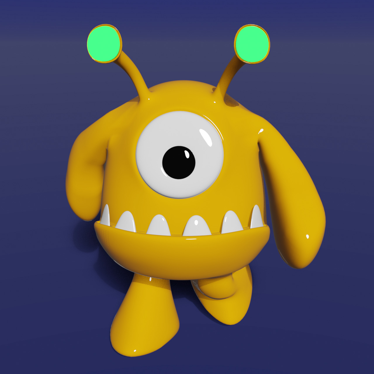 Alien Monster 3D Model  Low Poly Low-poly 3D model_1