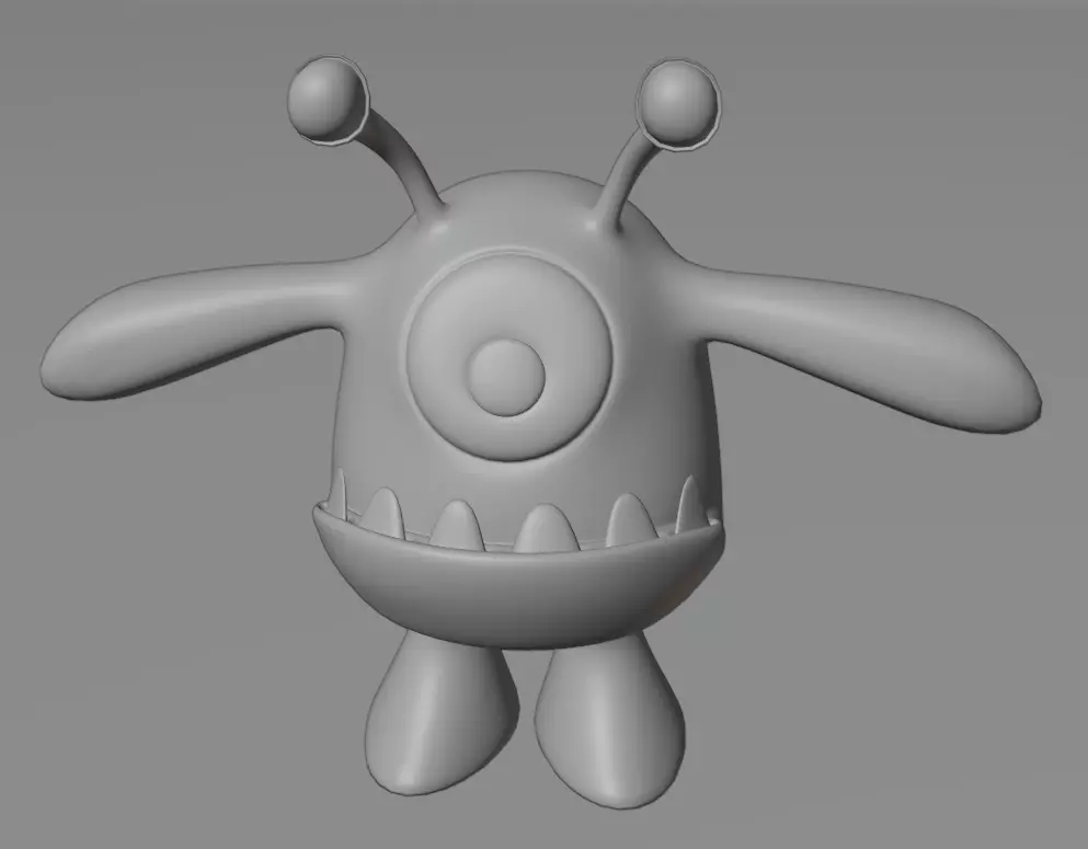 Alien Monster 3D Model  Low Poly Low-poly 3D model_0