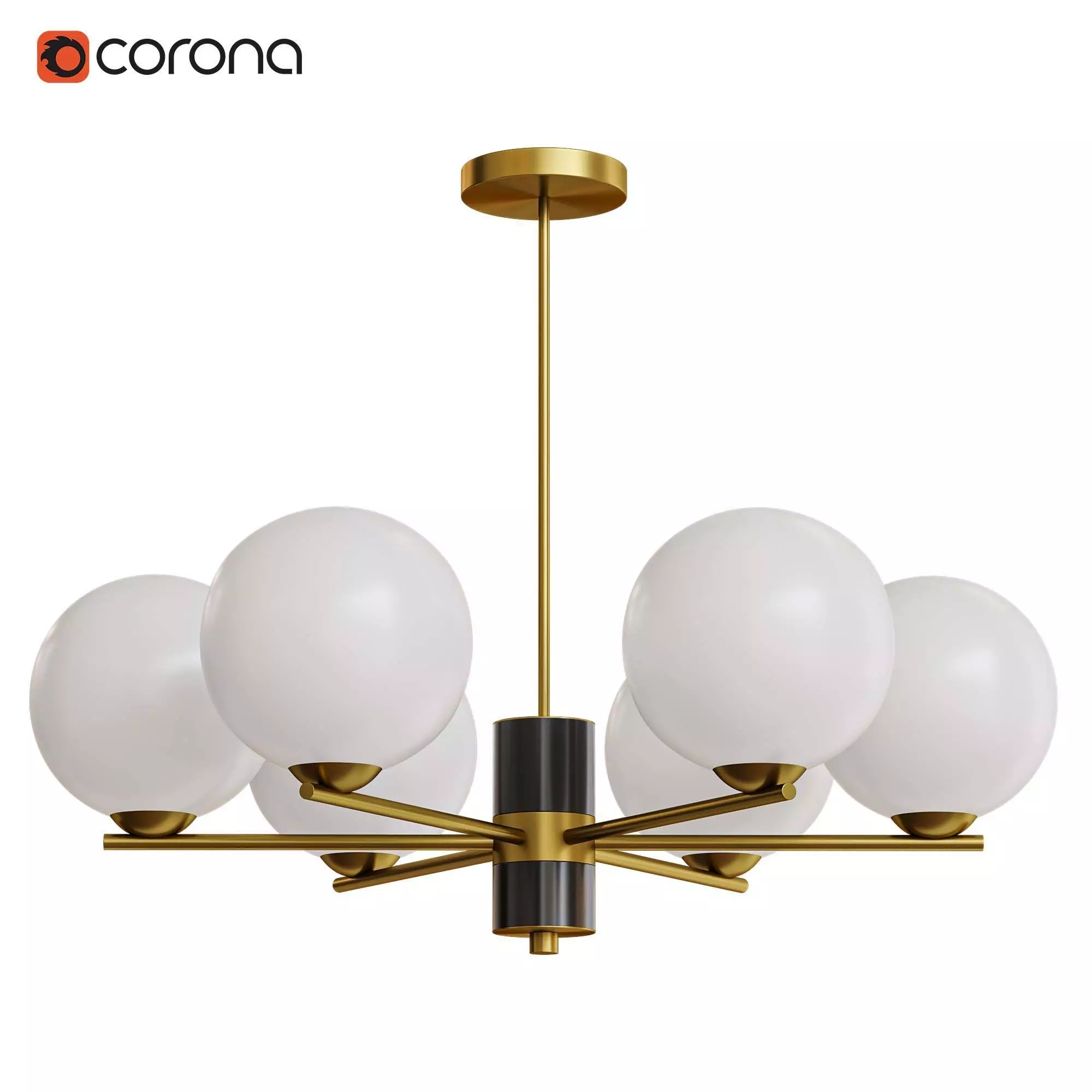 VERNER 6 lamps Low-poly 3D model_0