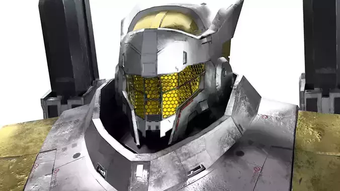 Pacific-RIm Hunter Vertigo Rigged Low-poly 3D model