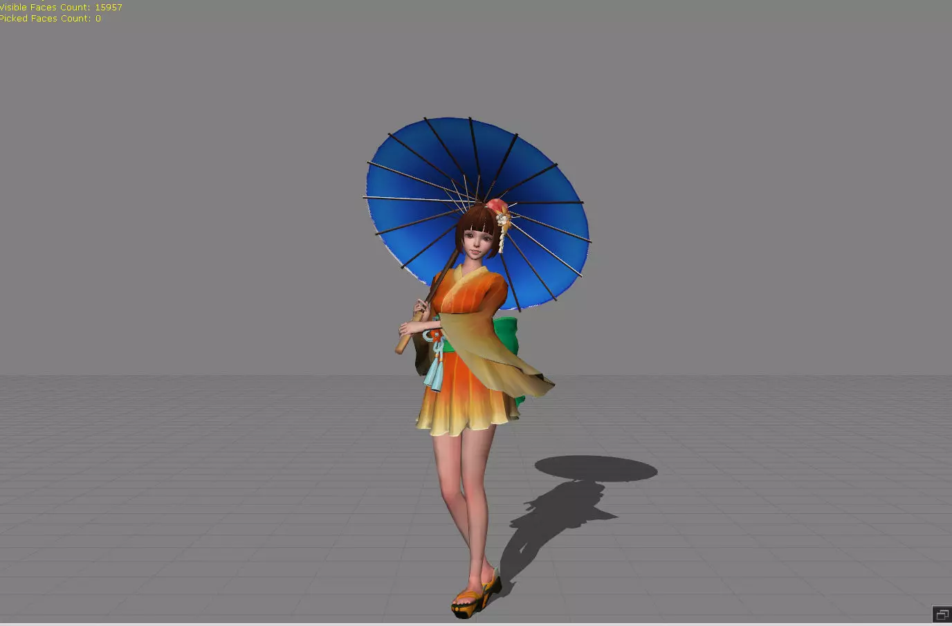 Kagura Summer Festival Low-poly 3D model_0