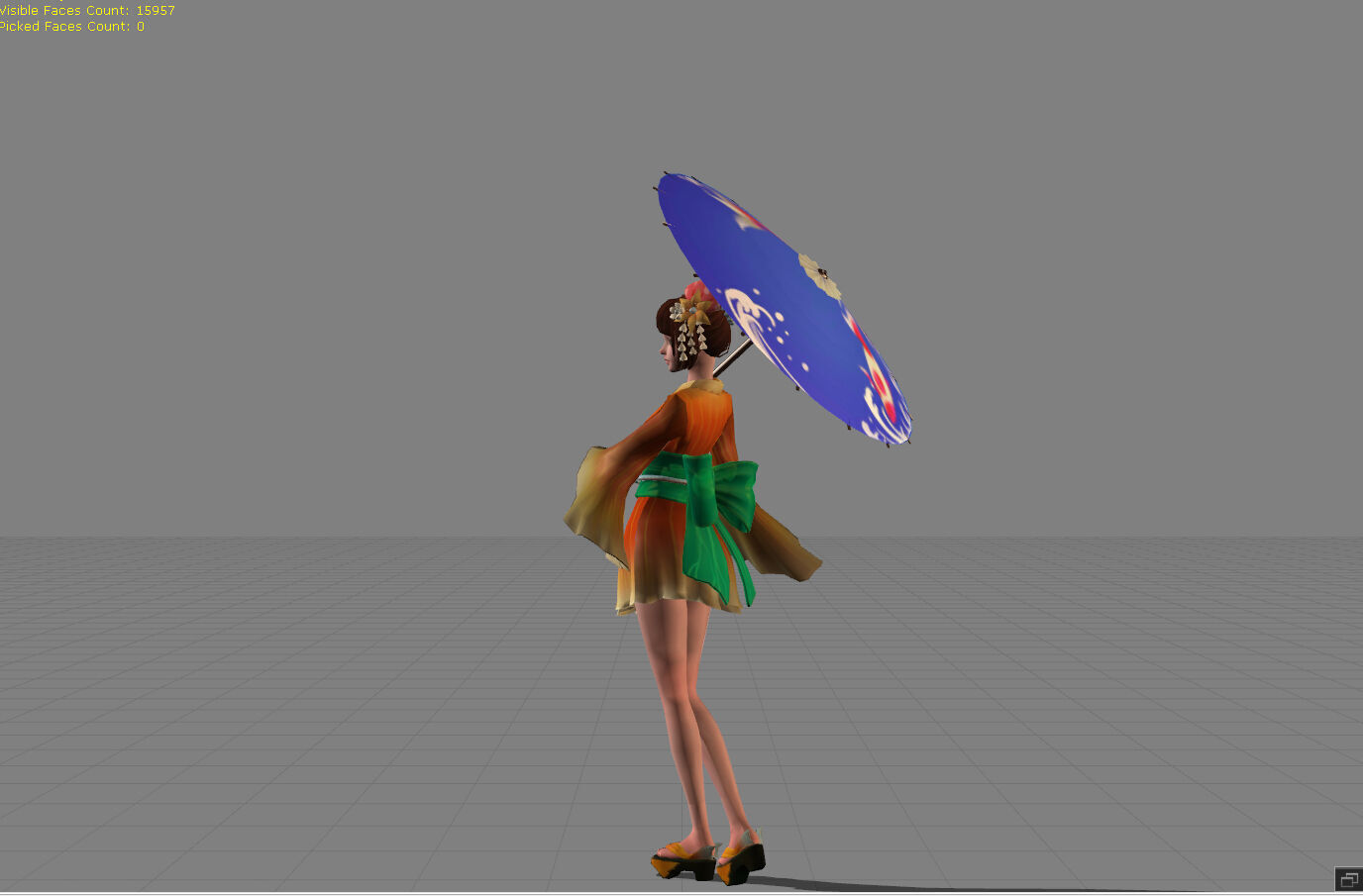 Kagura Summer Festival Low-poly 3D model_2