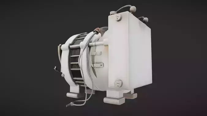 industrial electric motor with exposed wires
