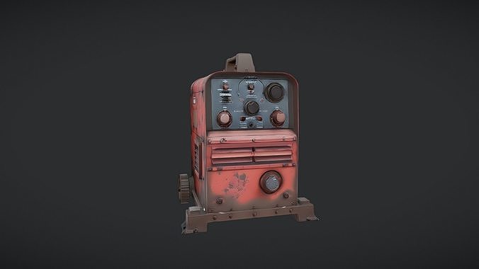 vintage portable generator or welder 3D model