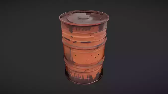 Rusty Metal Oil Drum