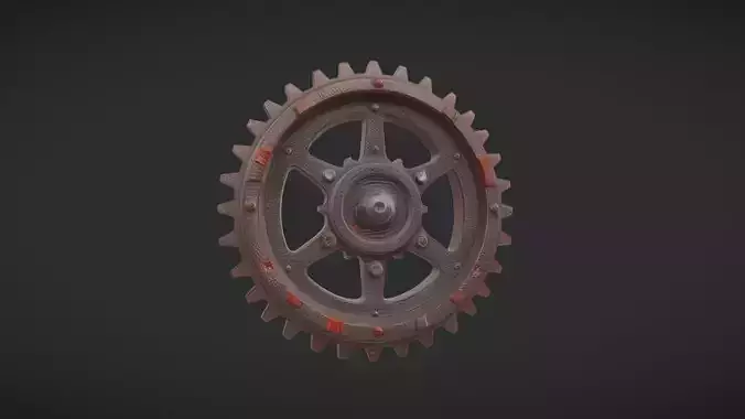 rusty metal gear wheel