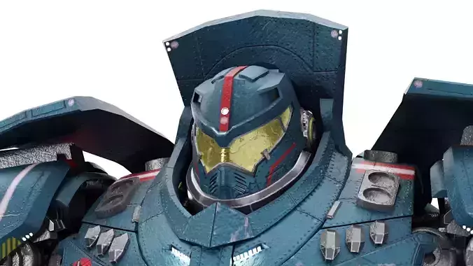 Pacific-RIm Gipsy Danger Rigged Low-poly 3D model