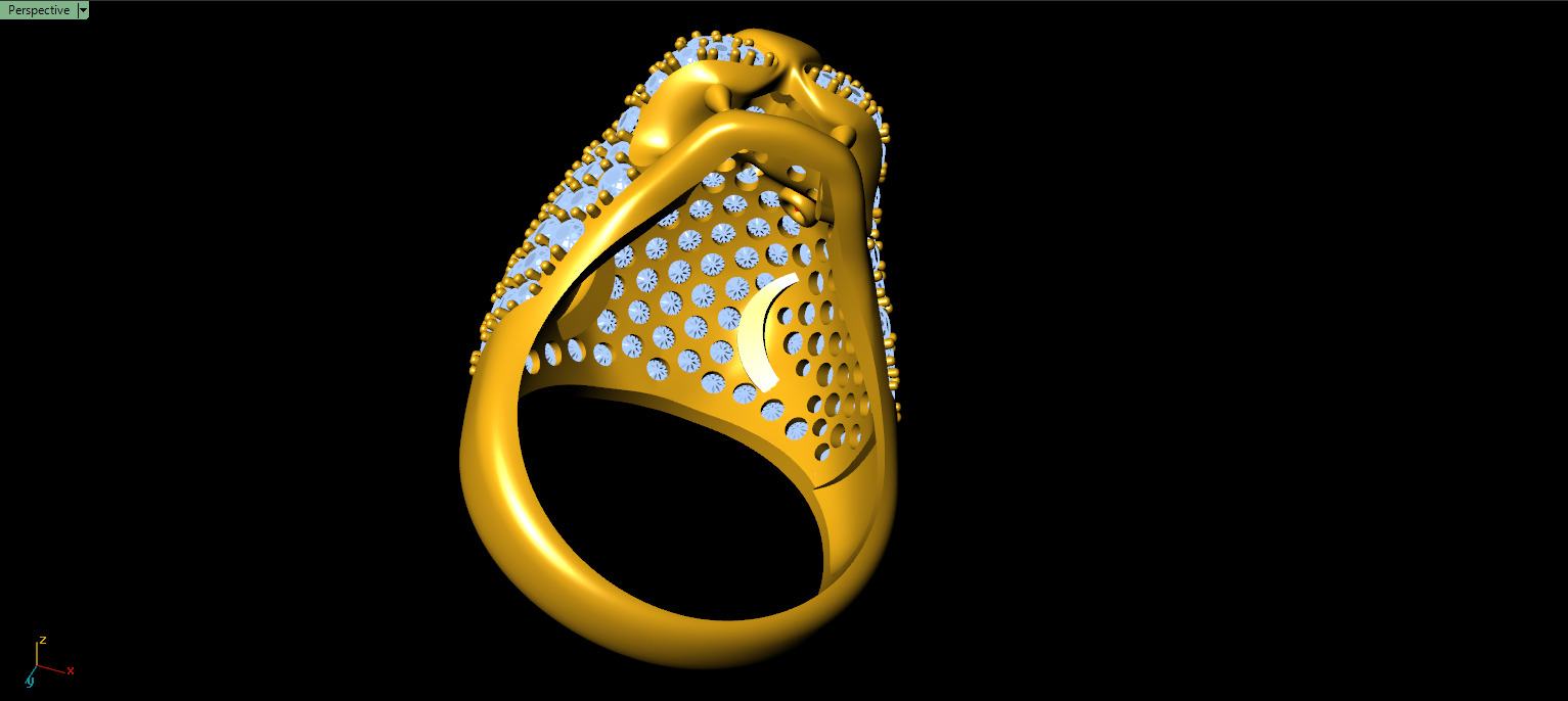 Tiger Ring 3D print model_11