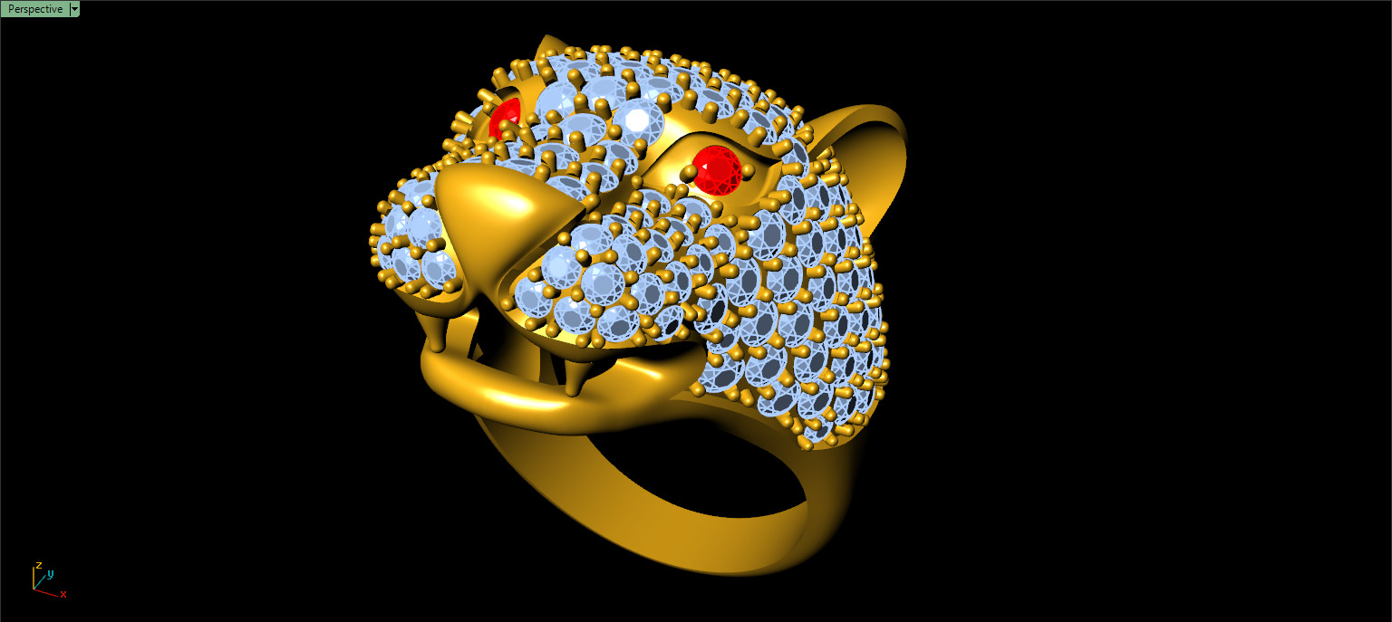Tiger Ring 3D print model_6