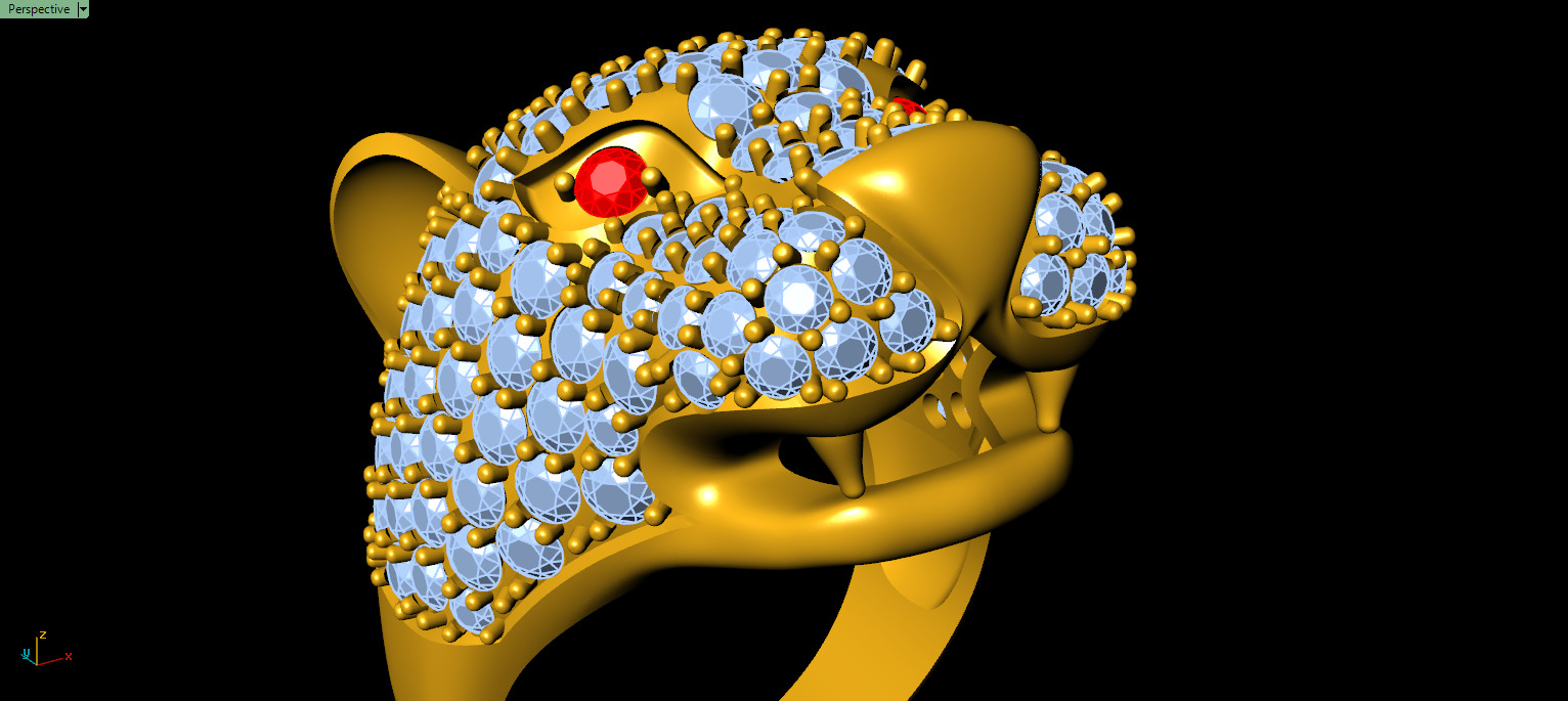 Tiger Ring 3D print model_9