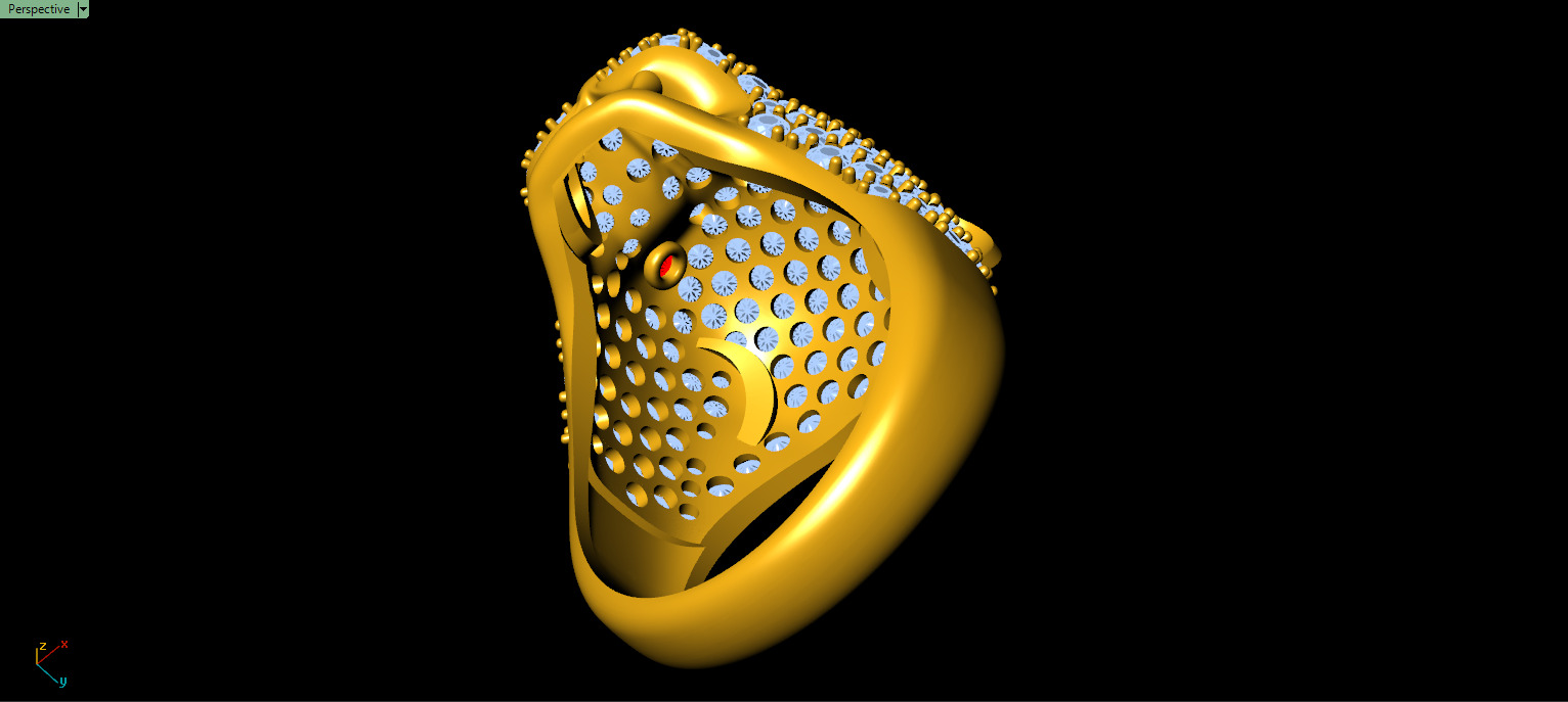 Tiger Ring 3D print model_13