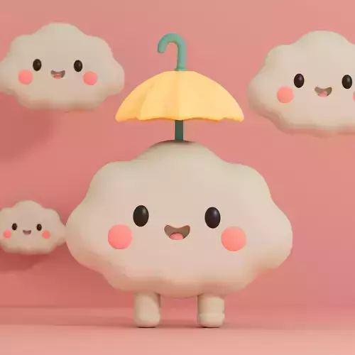Kawaii Cloud Pal - 3D Printable Delight