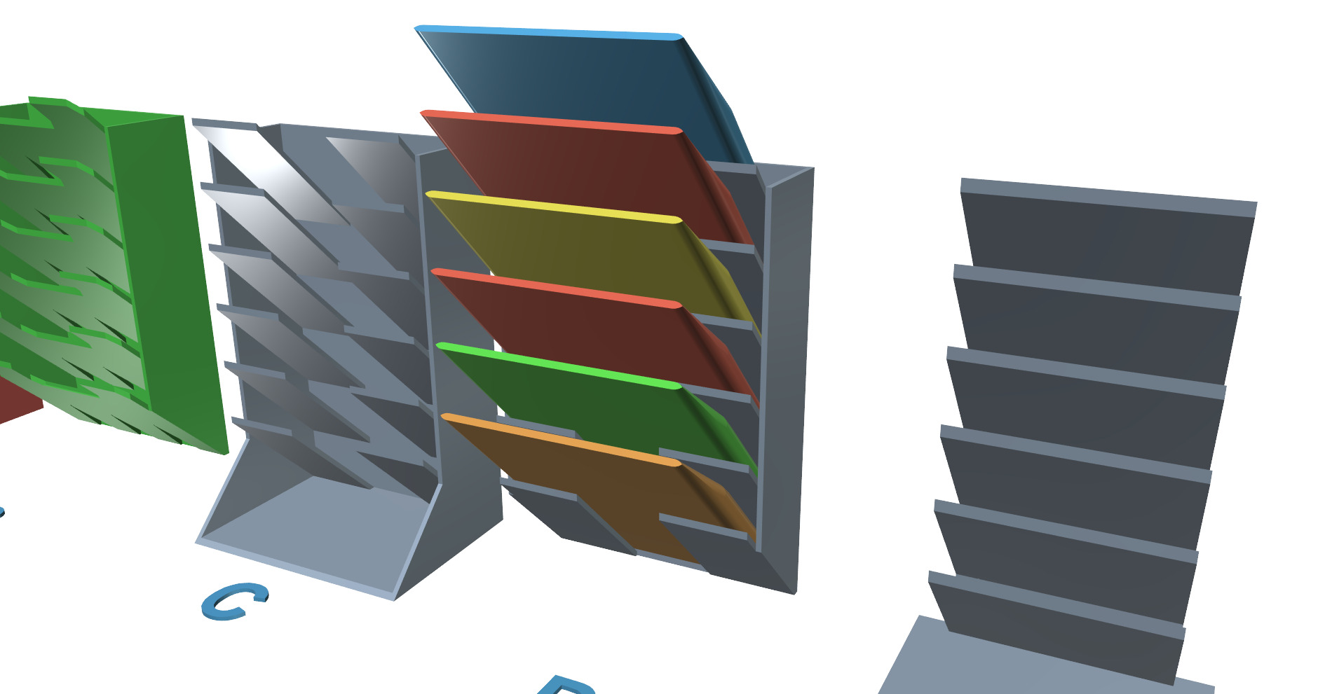 Spice bags organizer easy print without support 3D print model_5