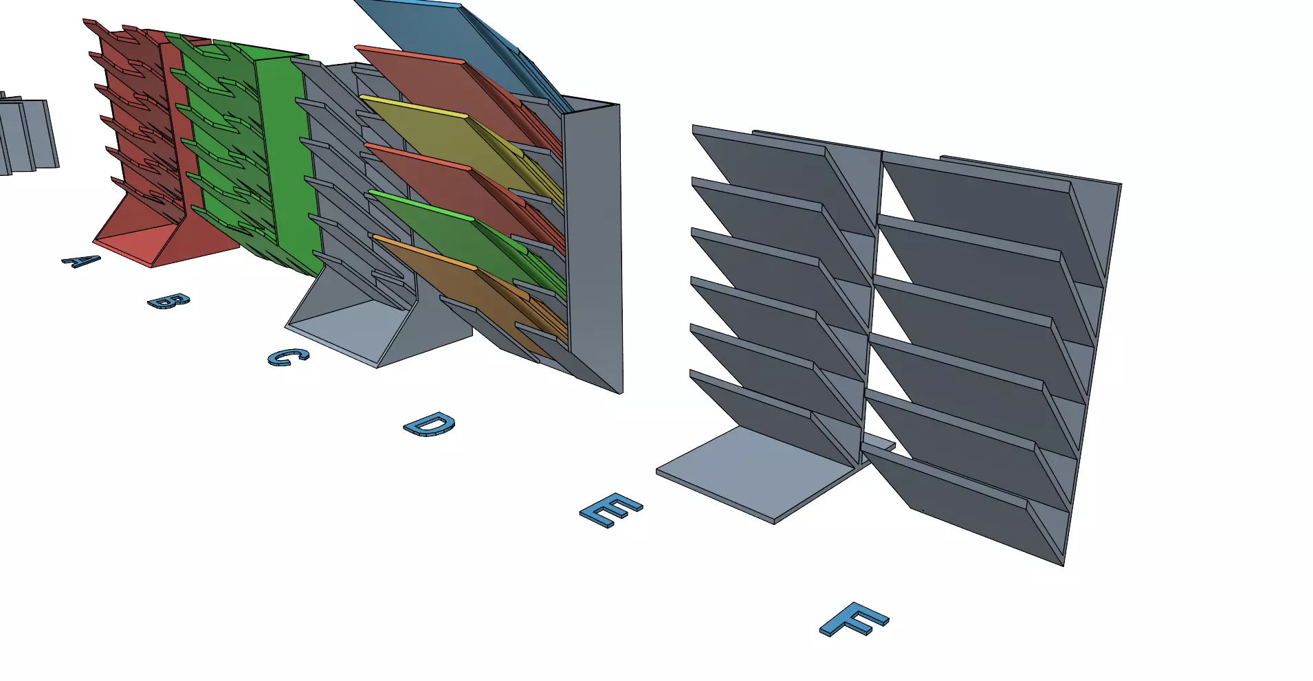 Spice bags organizer easy print without support 3D print model_0
