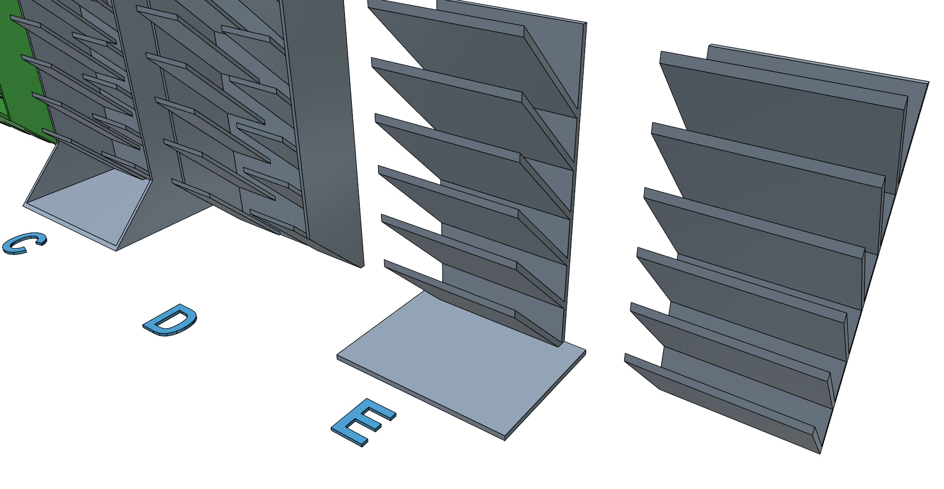 Spice bags organizer easy print without support 3D print model_3