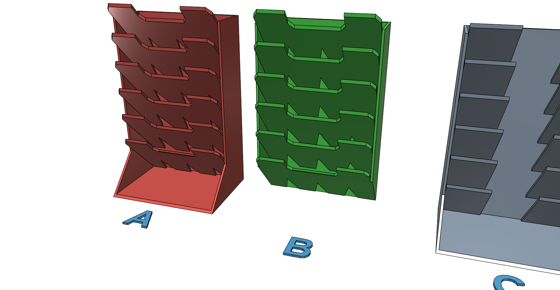 Spice bags organizer easy print without support 3D print model_1
