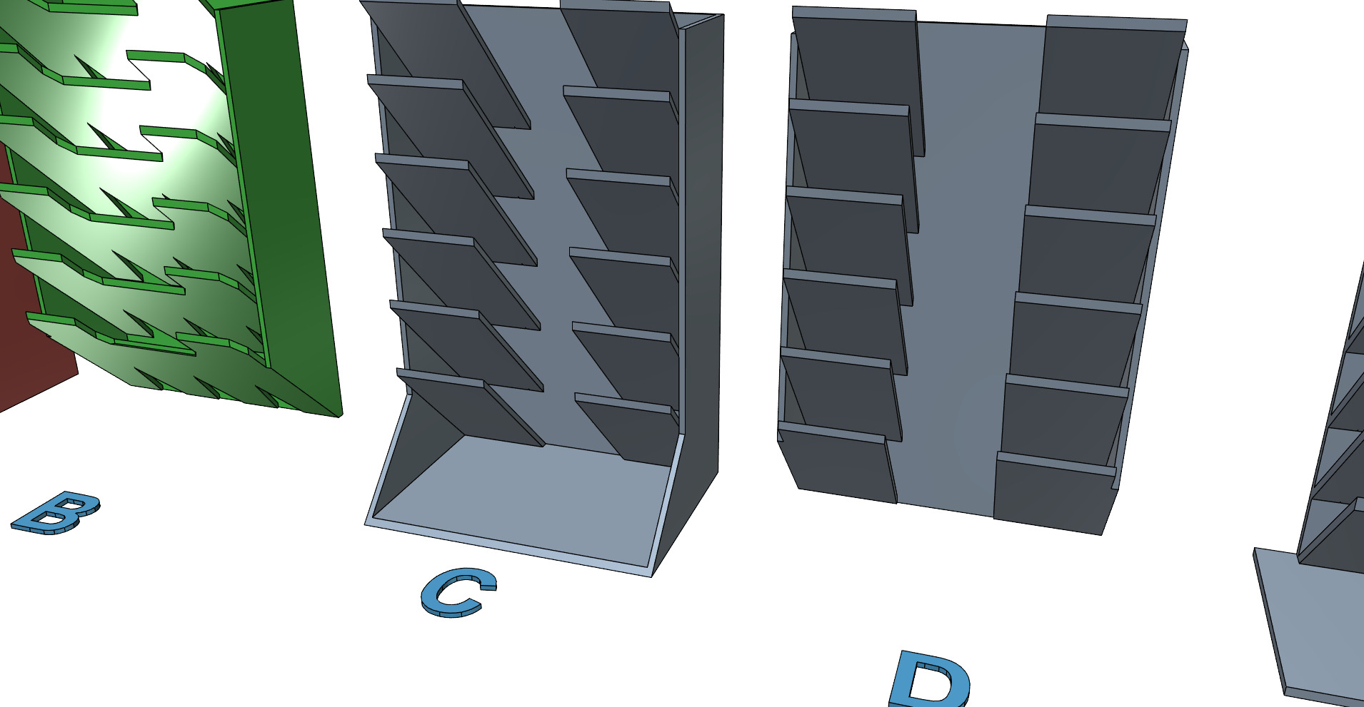 Spice bags organizer easy print without support 3D print model_2