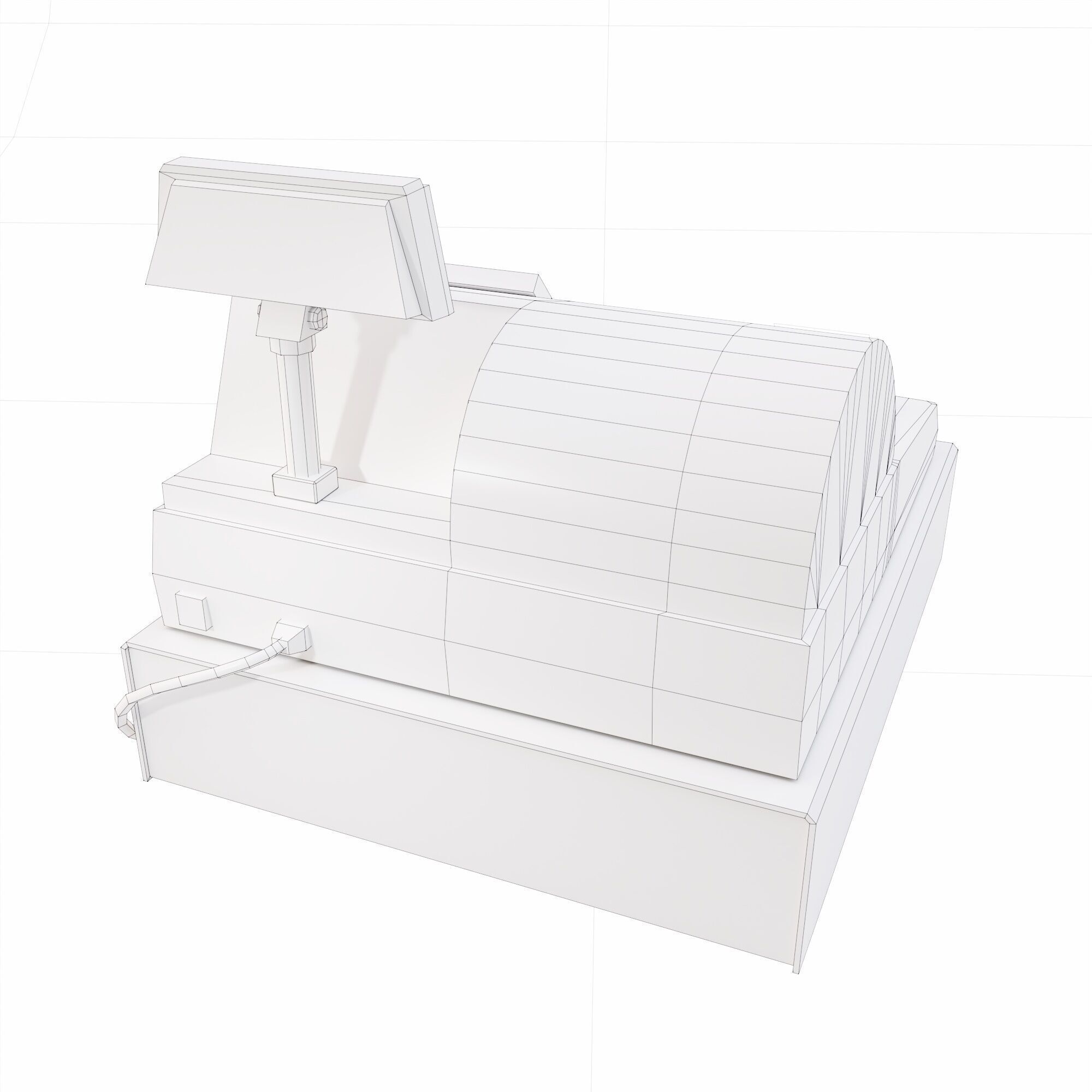Billing machine lowpoly 3d model Low-poly 3D model_11