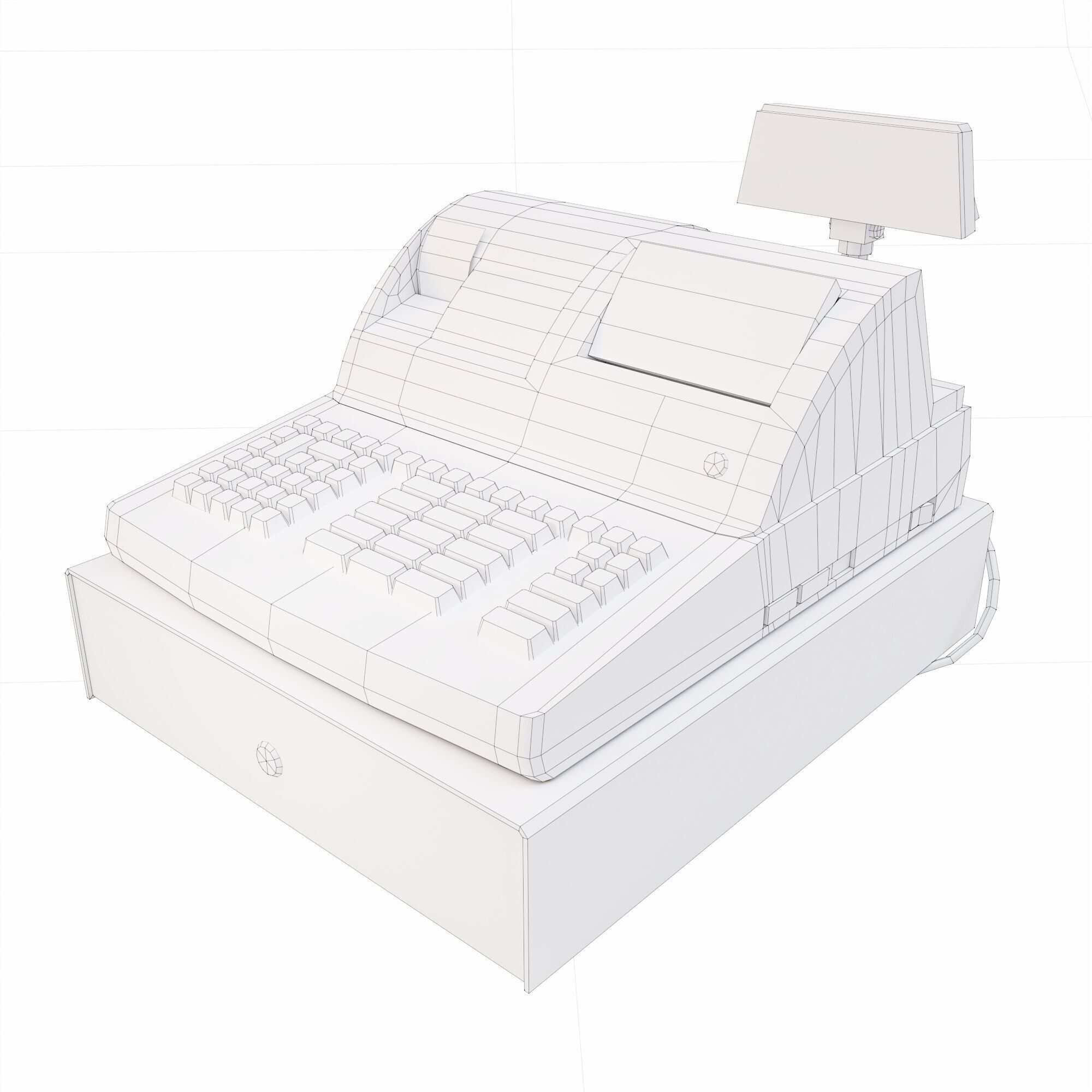 Billing machine lowpoly 3d model Low-poly 3D model_9