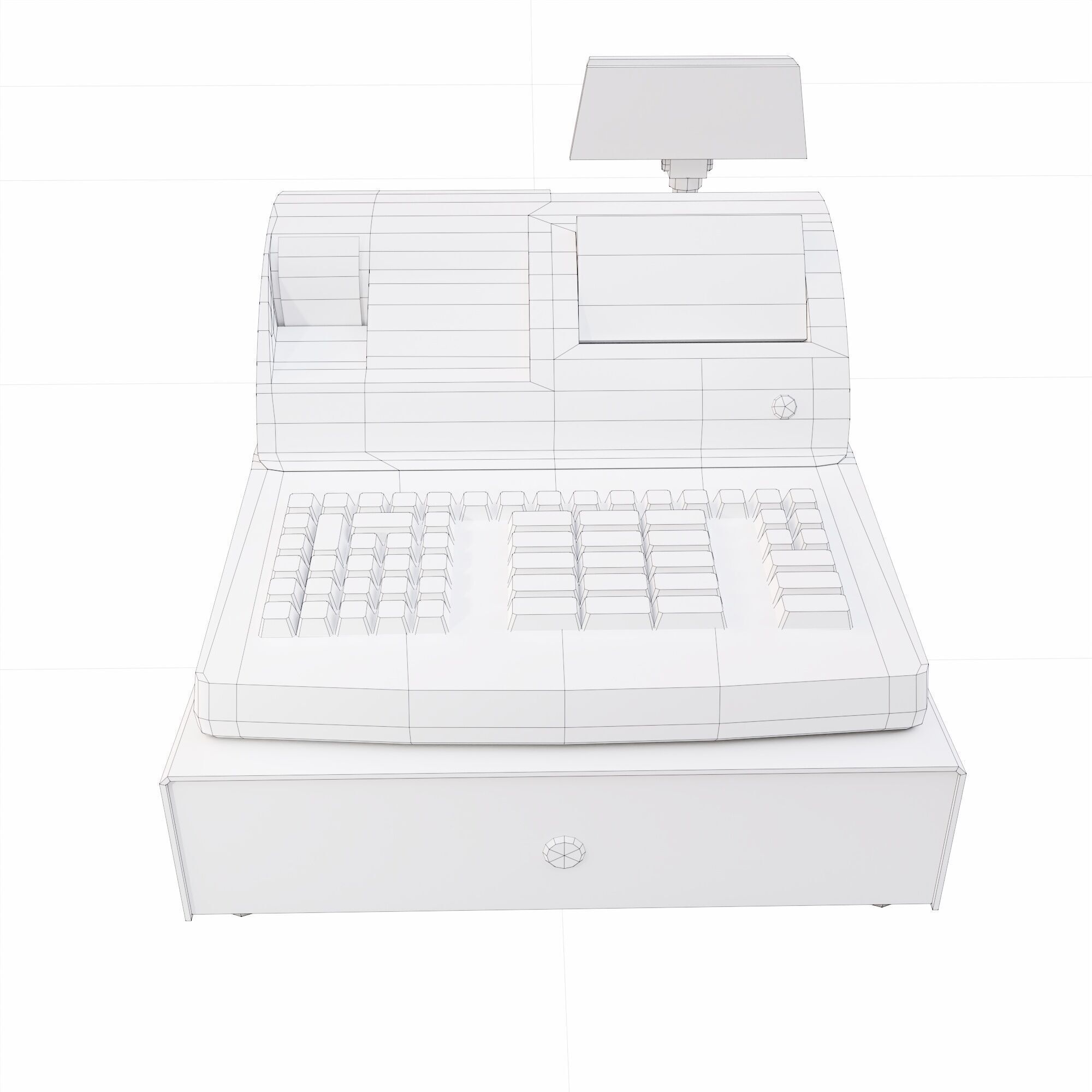 Billing machine lowpoly 3d model Low-poly 3D model_8