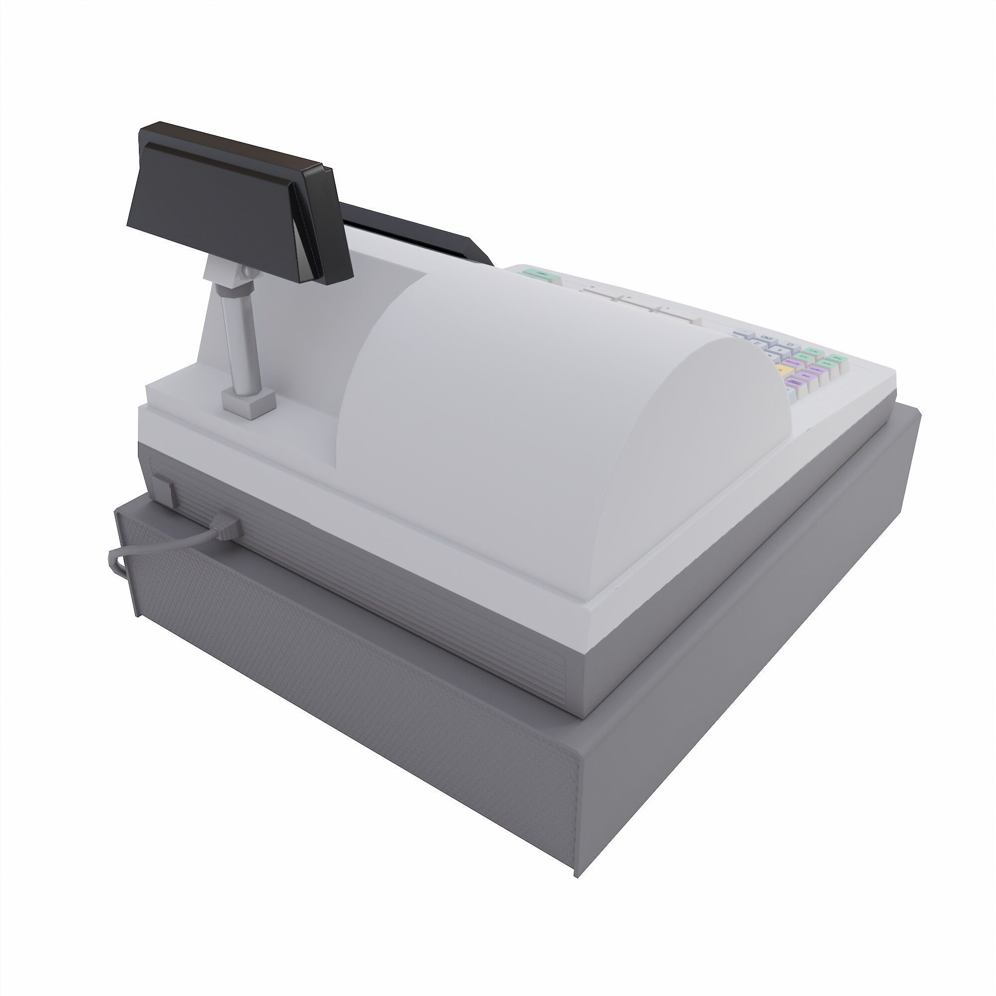 Billing machine lowpoly 3d model Low-poly 3D model_3