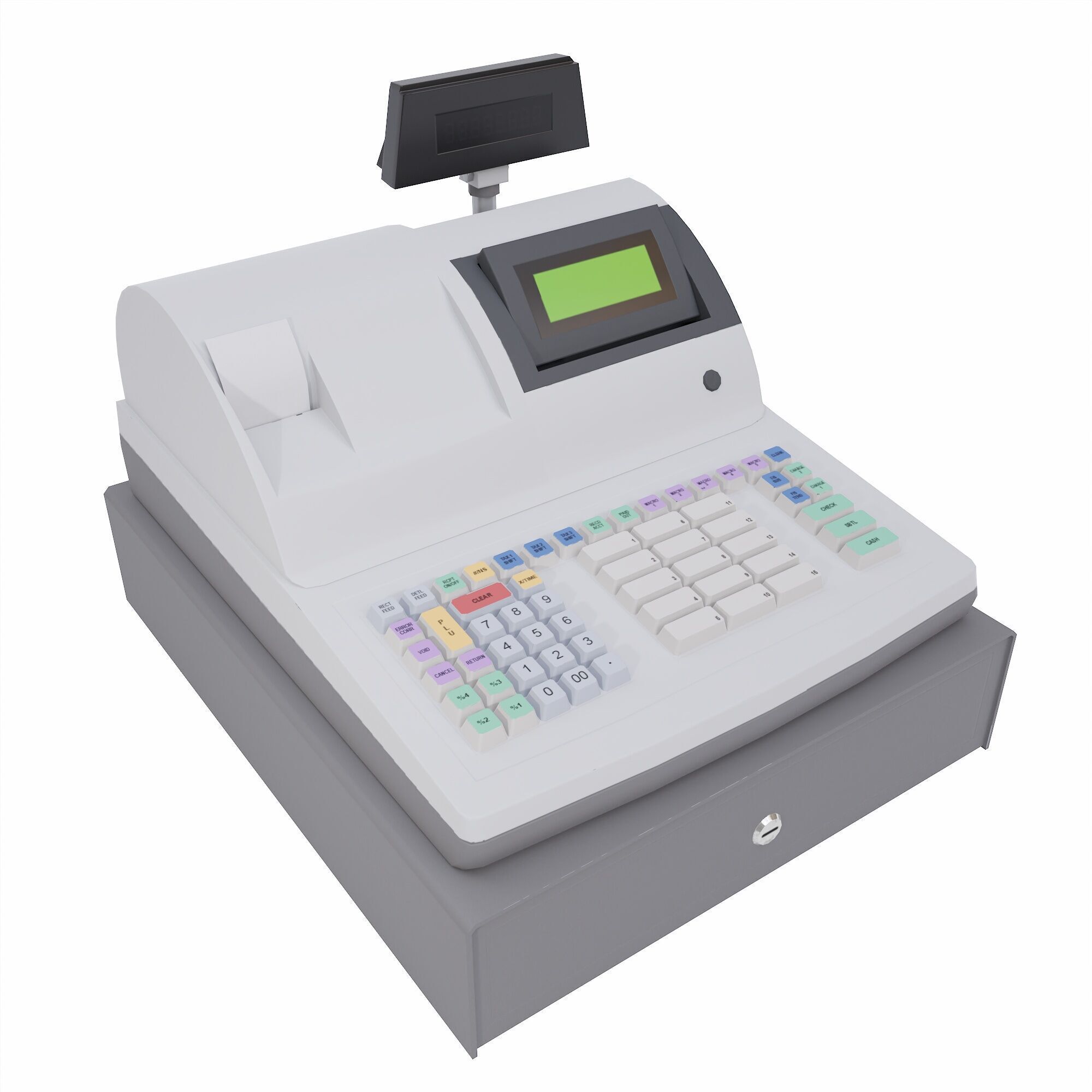 Billing machine lowpoly 3d model Low-poly 3D model_2