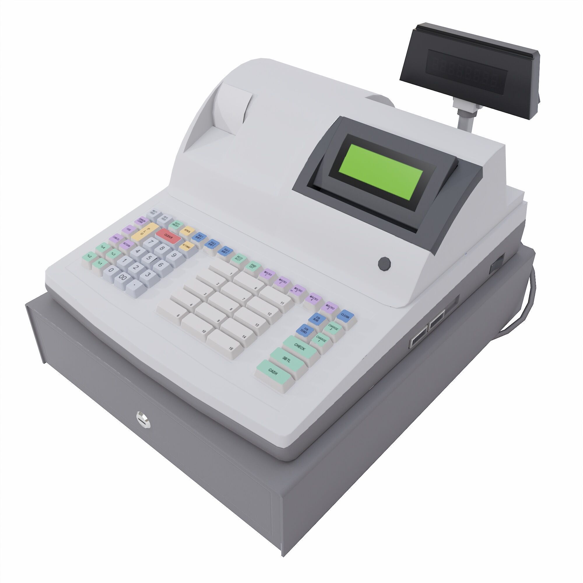 Billing machine lowpoly 3d model Low-poly 3D model_1