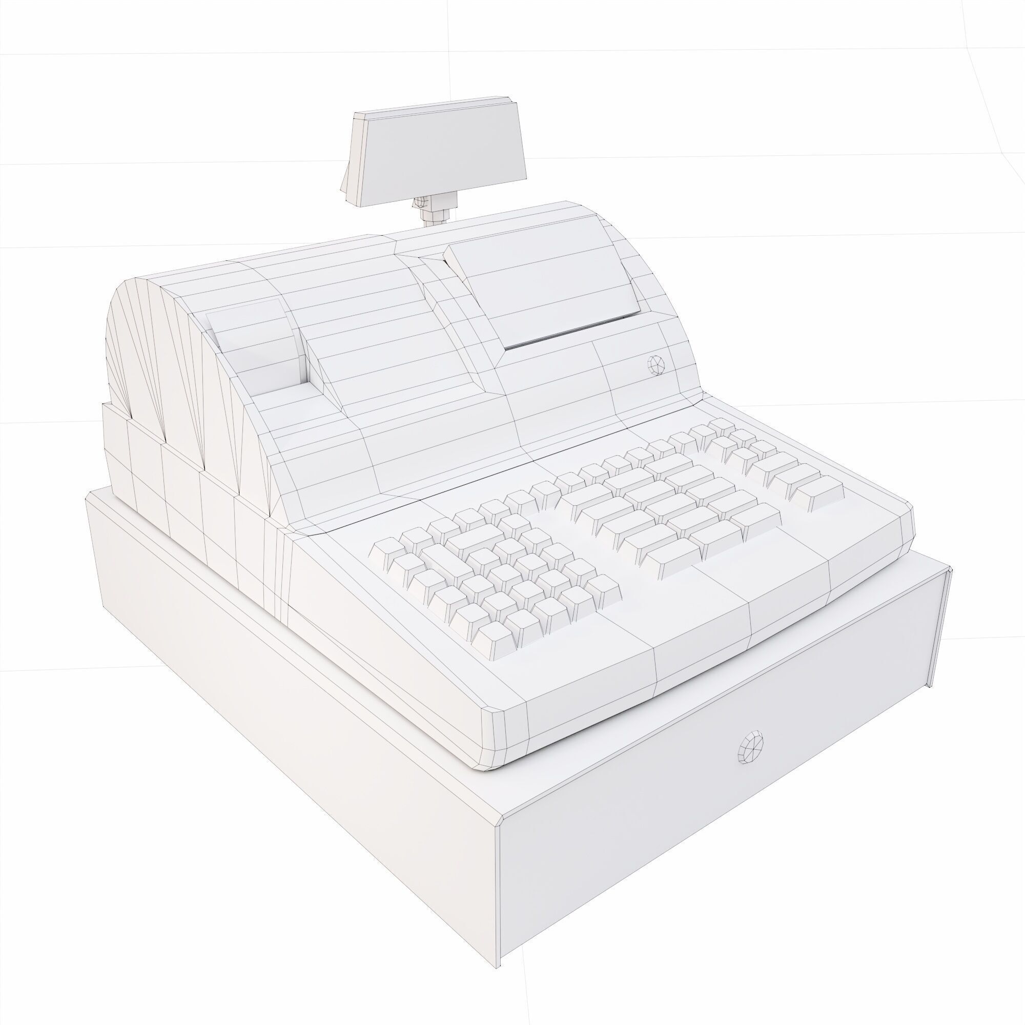 Billing machine lowpoly 3d model Low-poly 3D model_10