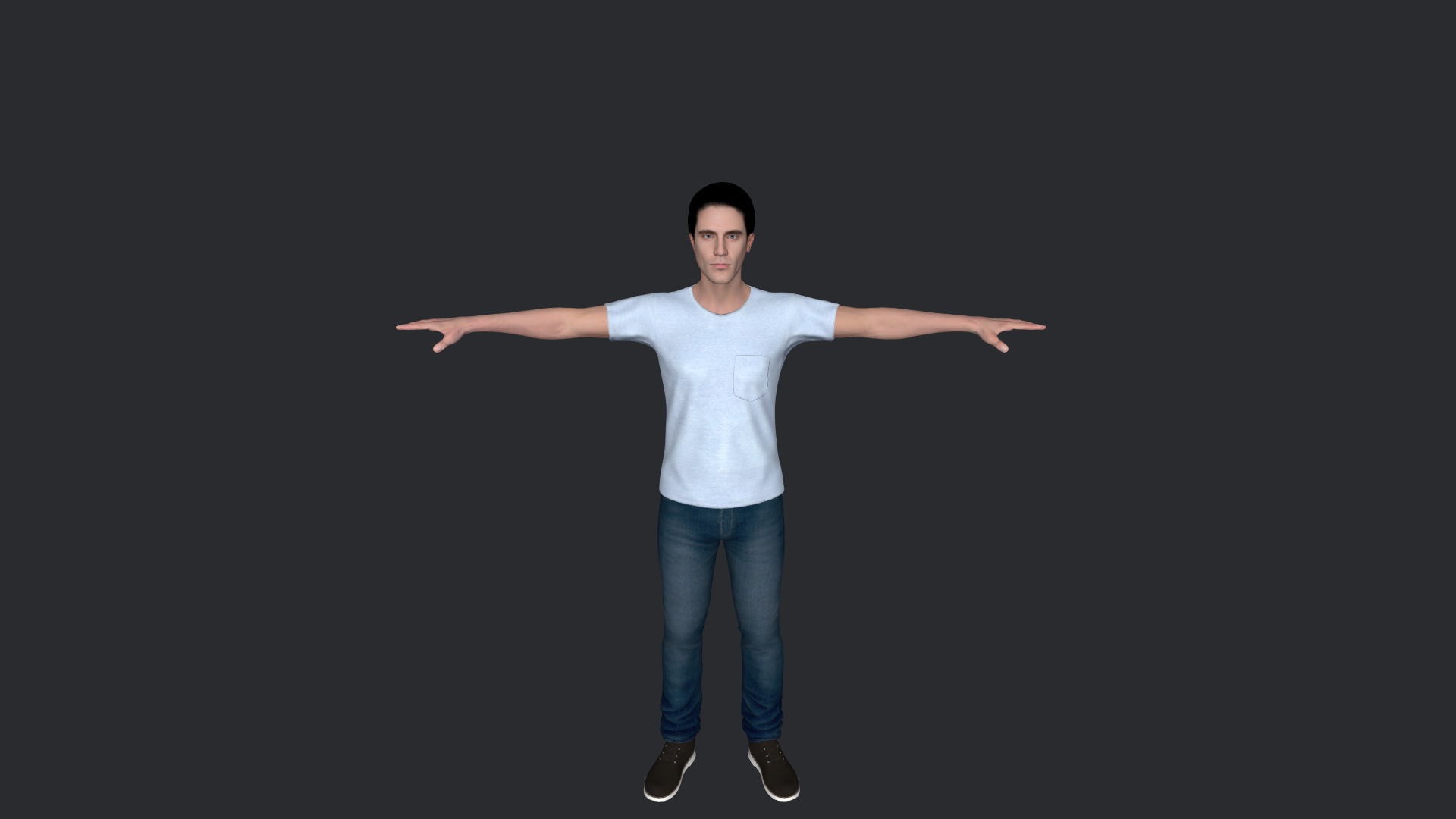 Yann Bean  Hyper Realistic Full Body  Rigged 3D Character 3D model_7