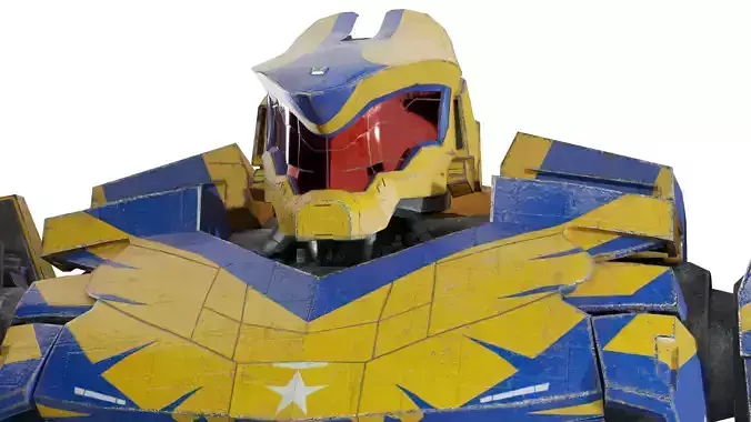 Pacific-RIm Atlas Destroyer Rigged Low-poly 3D model